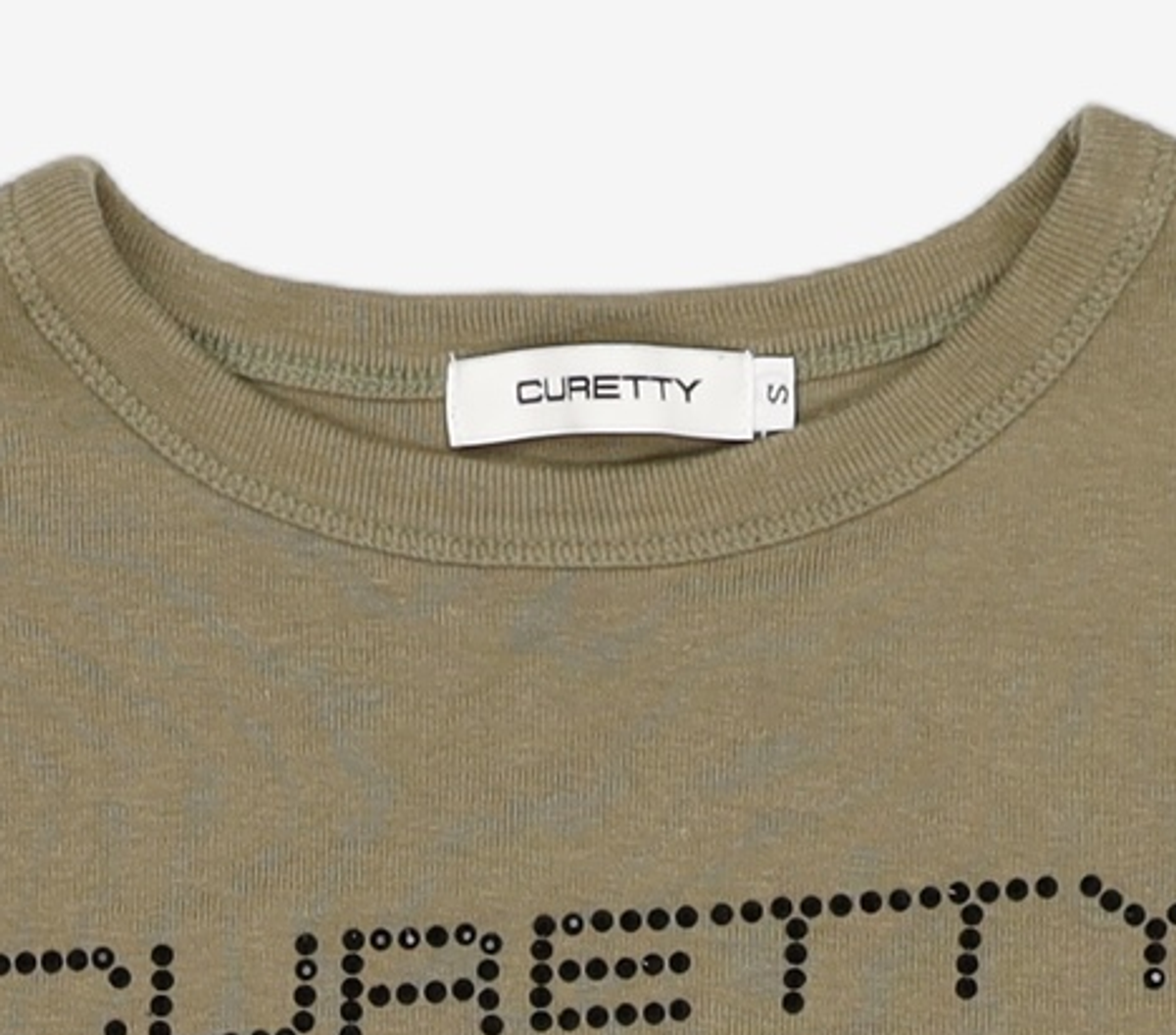 큐리티(CURETTY) C DIAGONAL HEMLINE T-SHIRT_KHAKI S