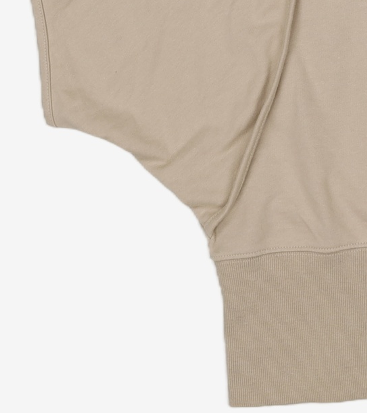 우알롱(WOOALONG) Bolero half hood T-shirts - BEIGE M