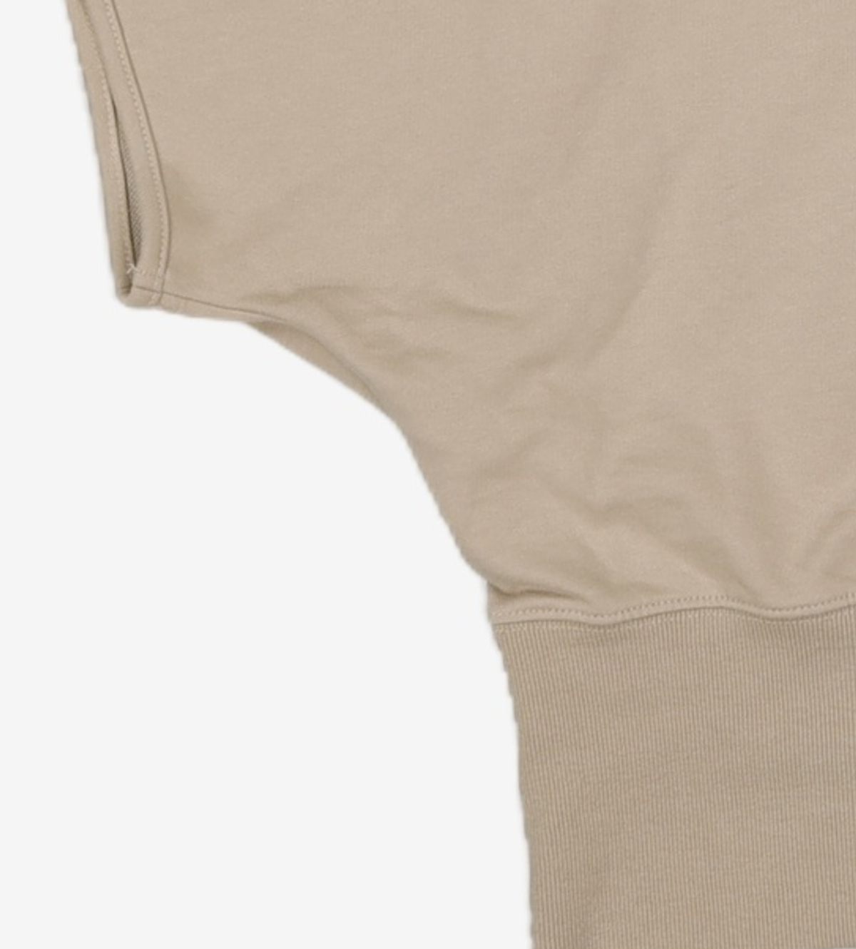 우알롱(WOOALONG) Bolero half hood T-shirts - BEIGE M
