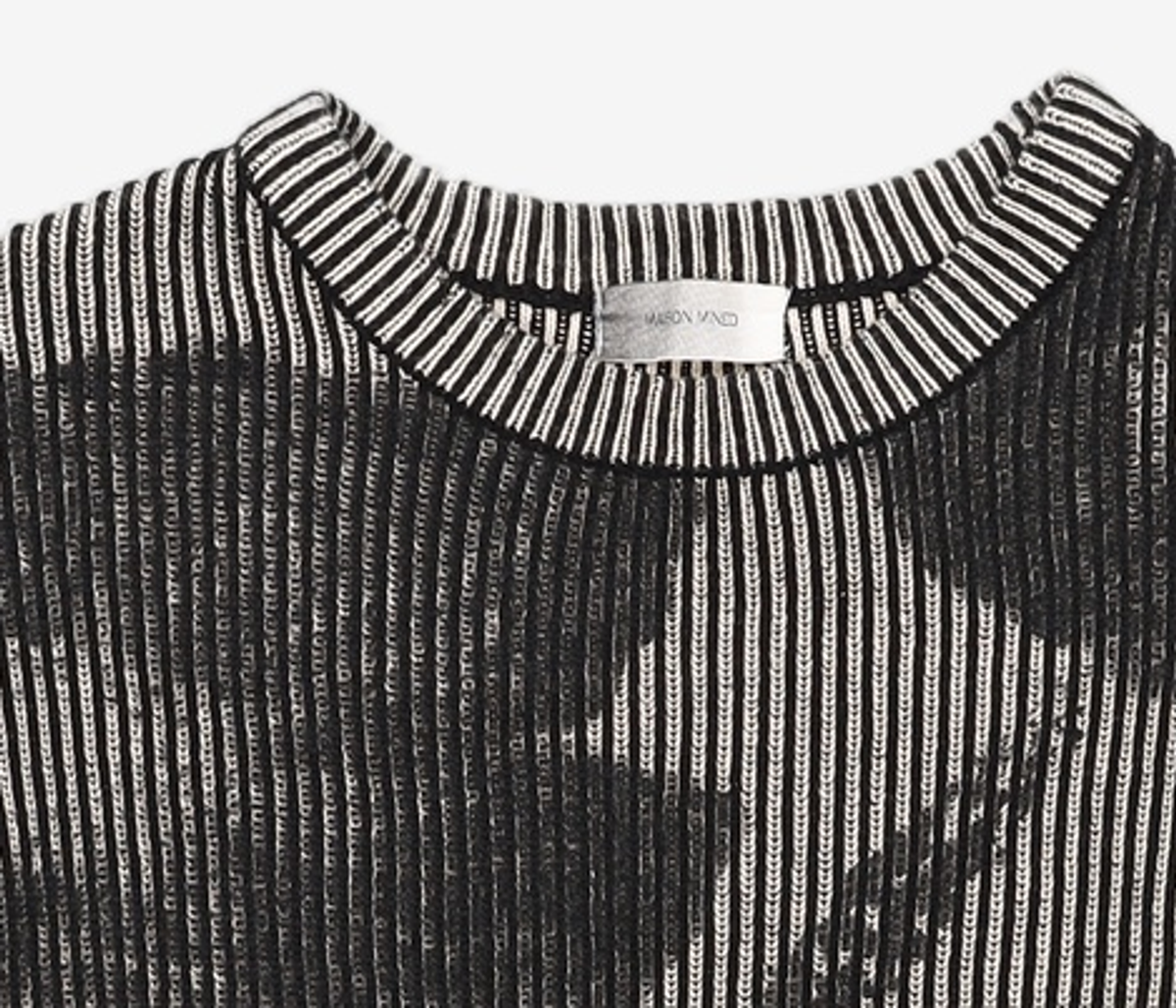메종미네드(MAISON MINED) BLACK FLOWER PRINT KNIT L