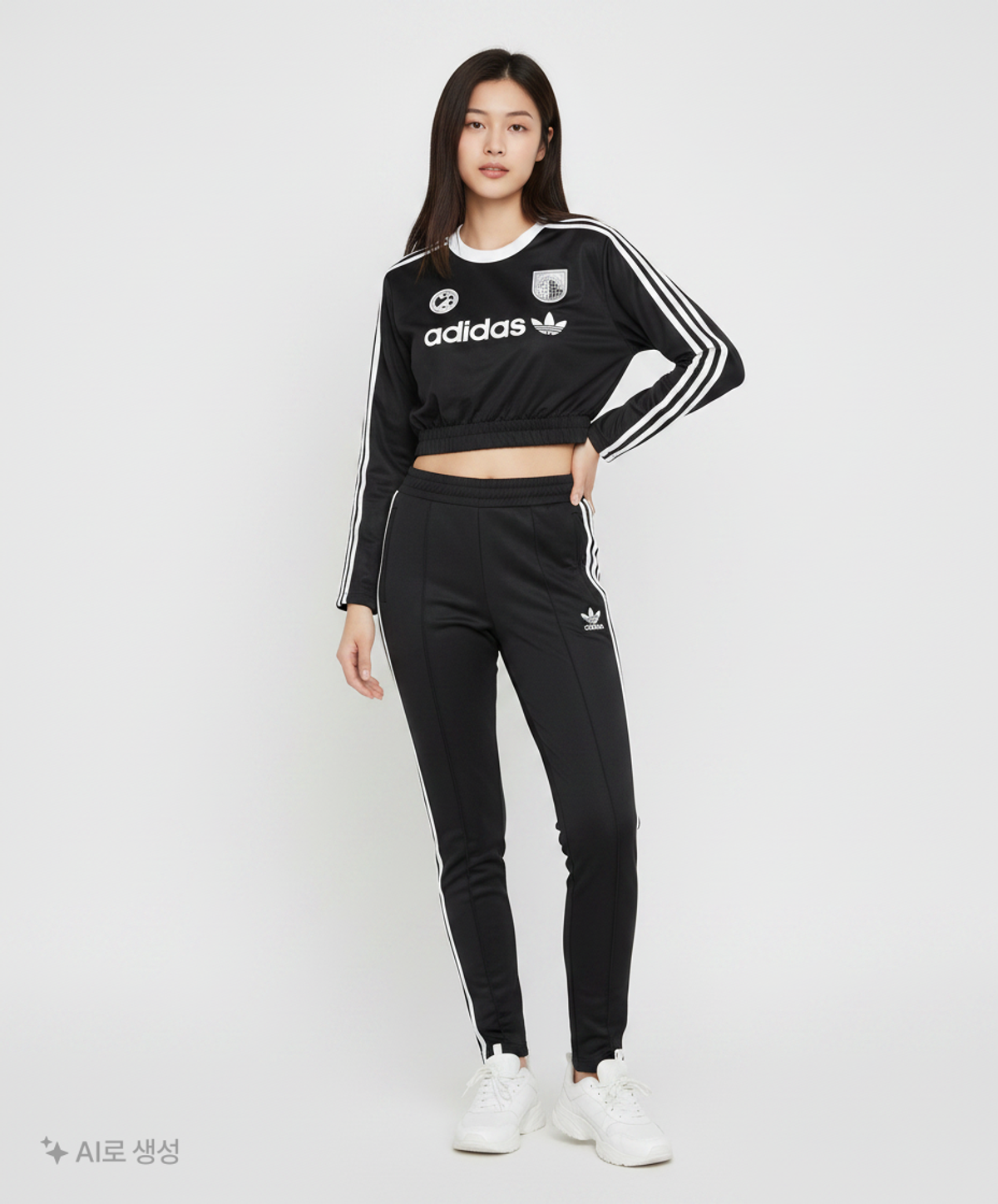 아디다스(ADIDAS) Soccer 크롭 티셔츠 - 블랙 / IR9802 XS