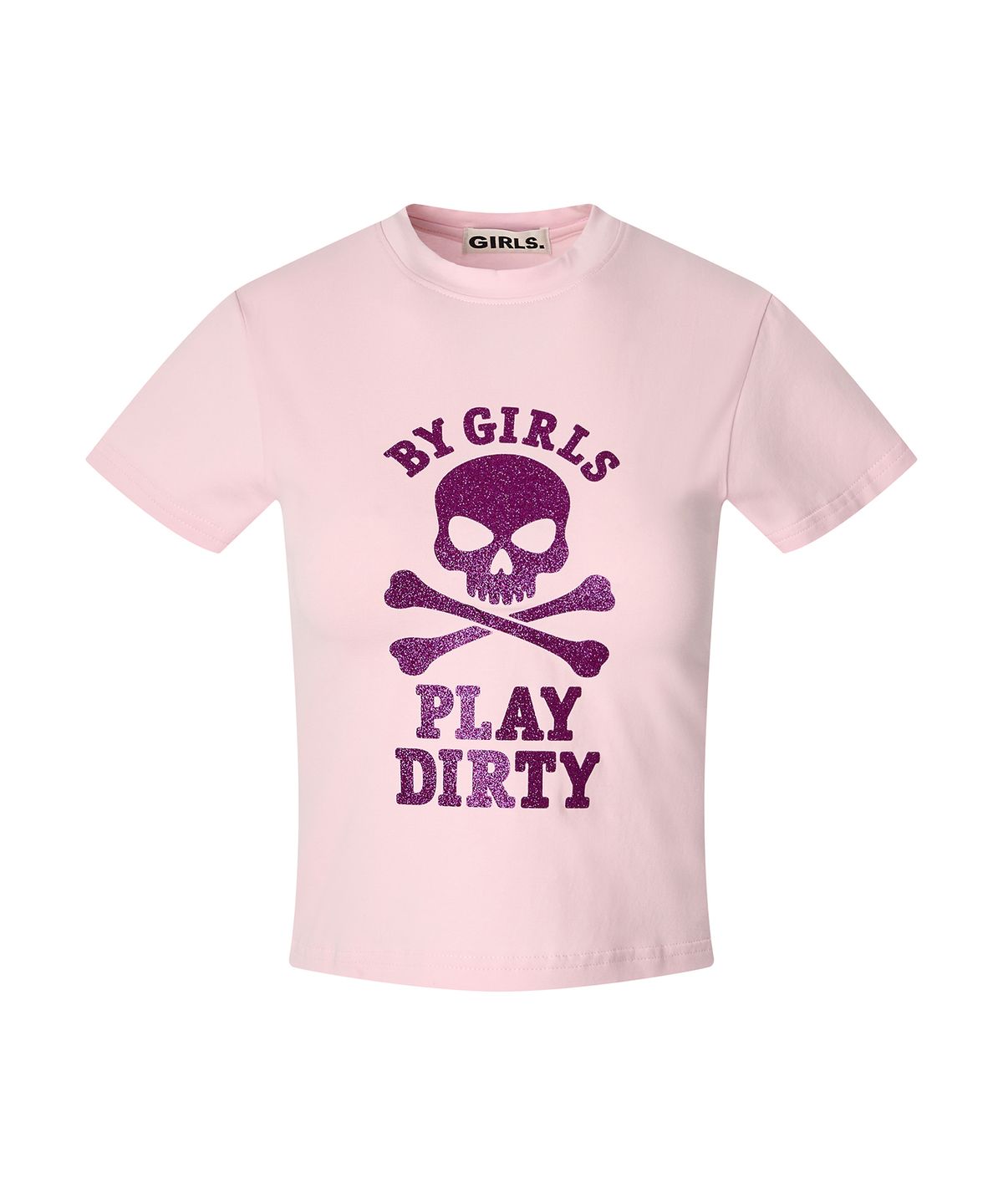 걸스걸스(GIRLSGIRLS) SKULL PLAY TEE - LIGHT PINK