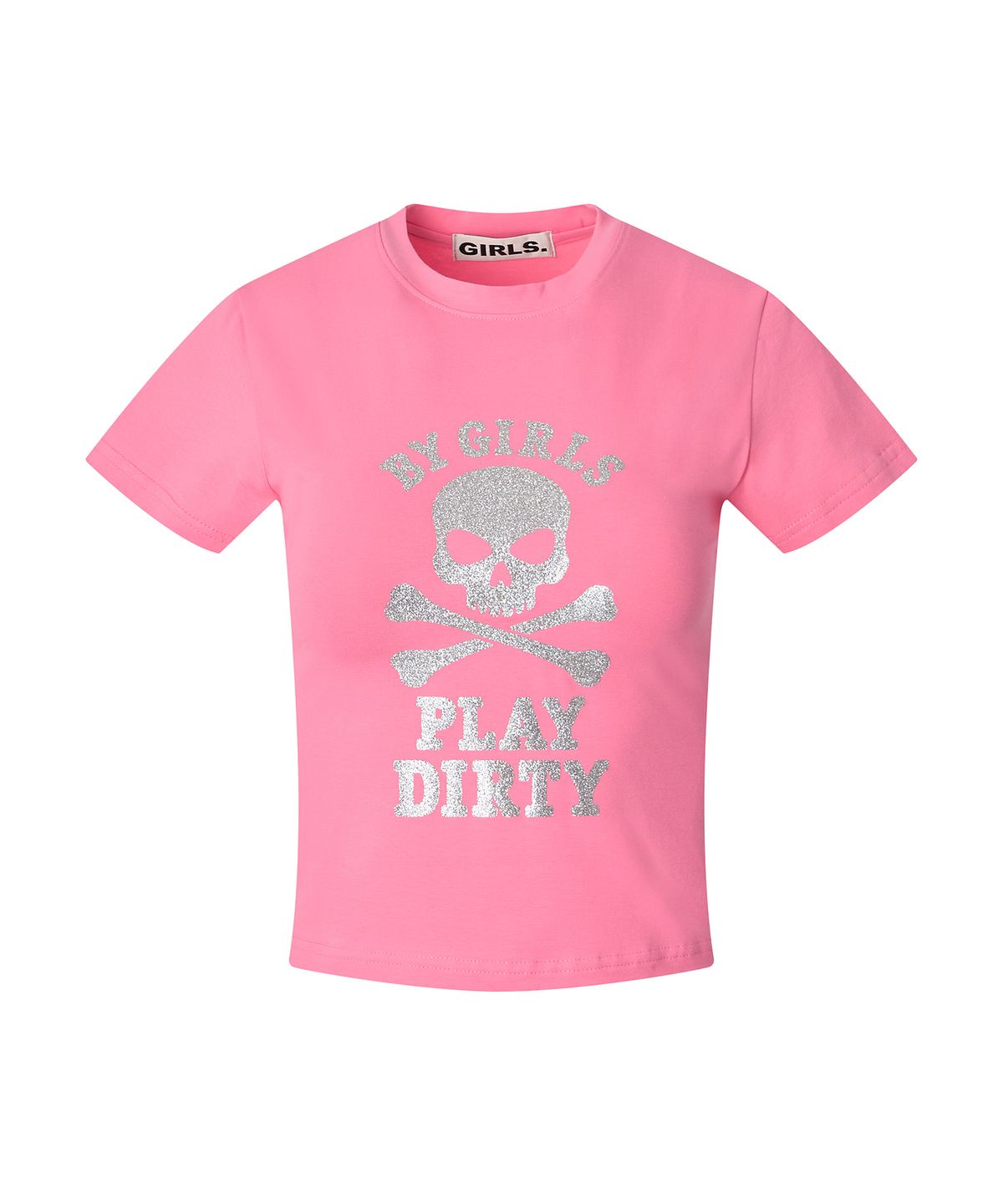 걸스걸스(GIRLSGIRLS) SKULL PLAY TEE - HOT PINK