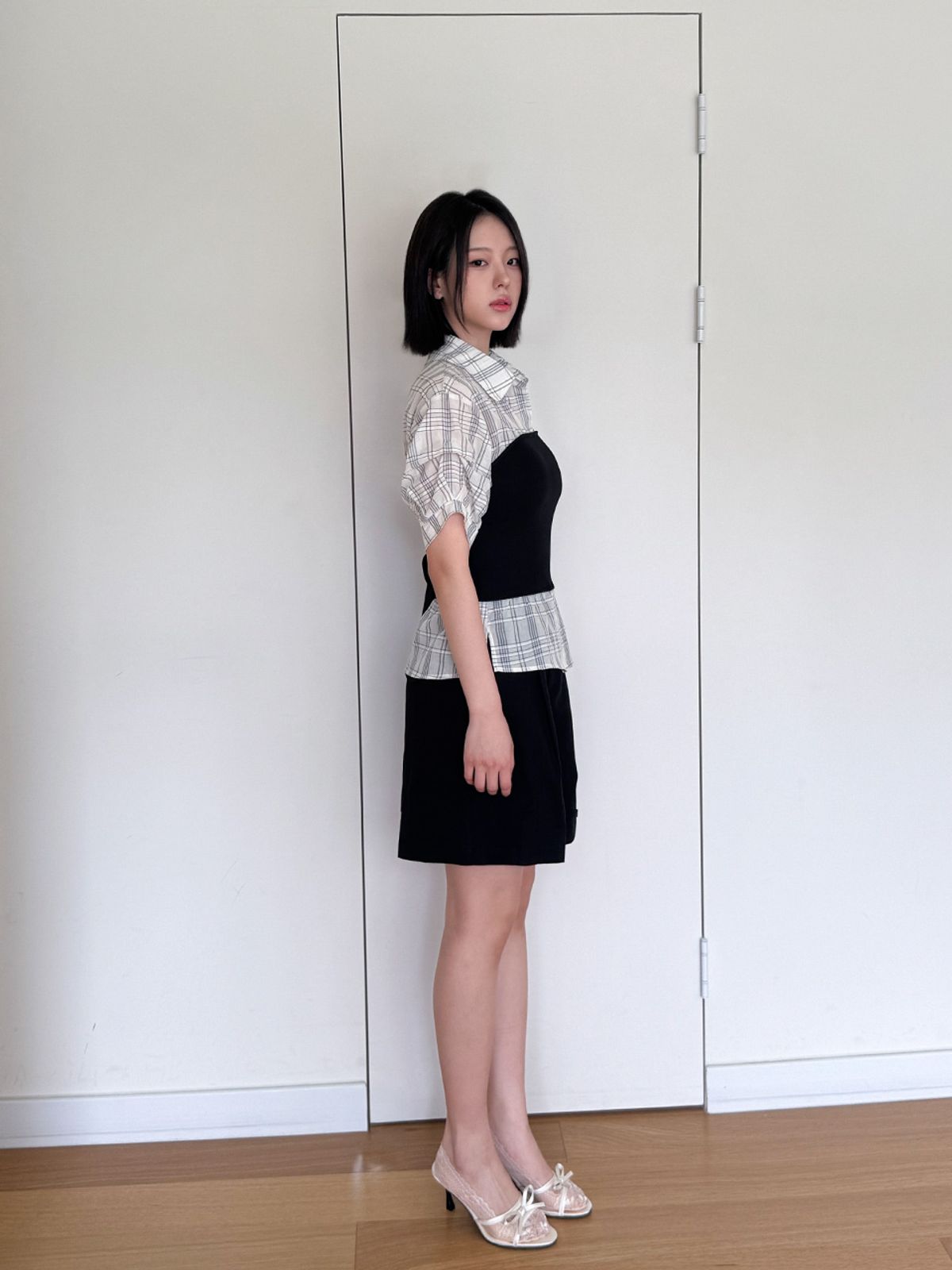 쿨키튼(KOOLKITTEN) 스카프 디테일 원턱 쇼츠 3colors