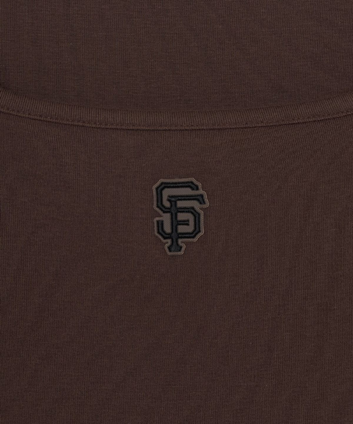 엠엘비(MLB) 여성 베이직 슬림 세미크롭 스퀘어넥 긴팔 티셔츠 SF (D.Brown)