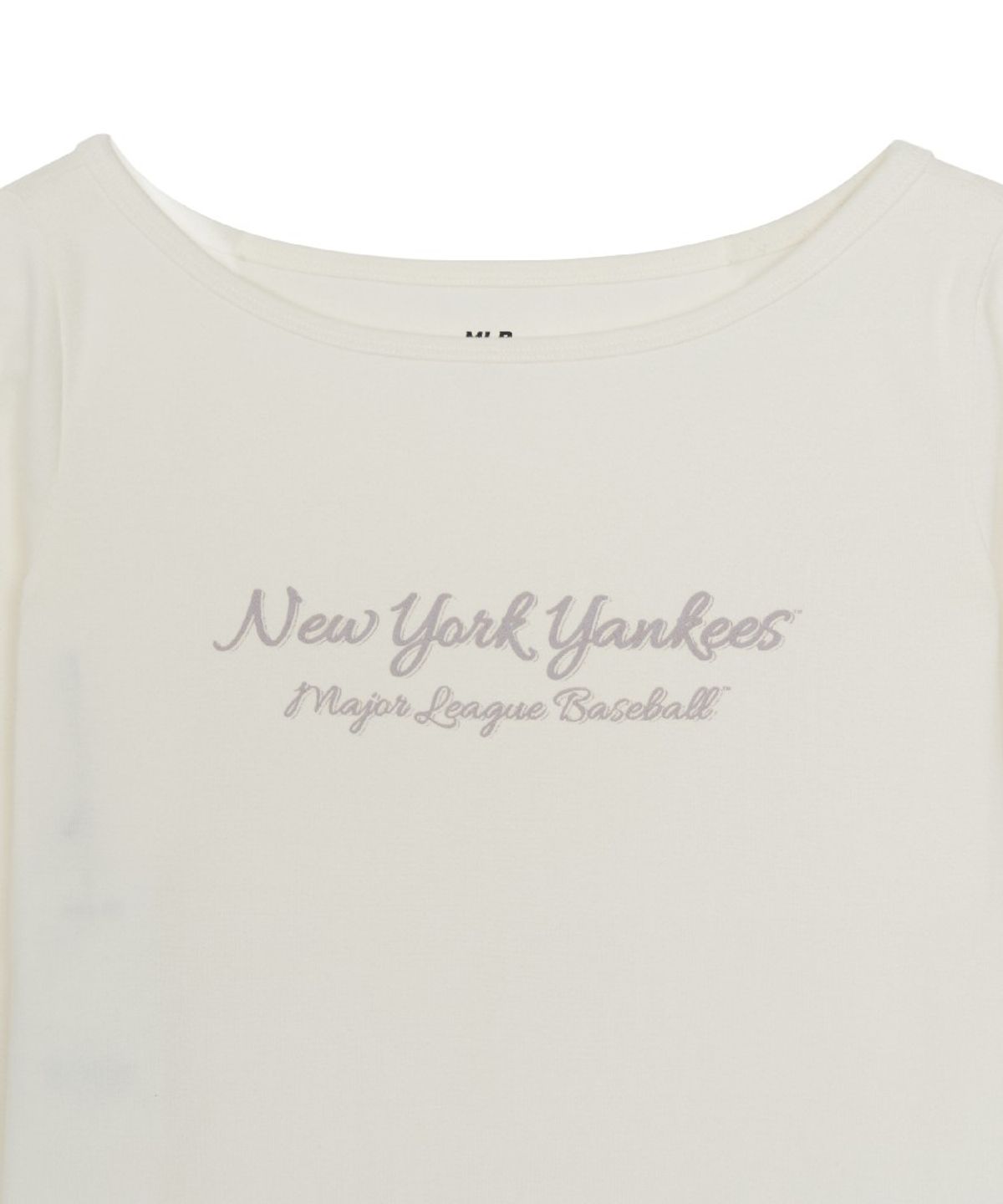 엠엘비(MLB) 여성 보트넥 레터링 긴팔 티셔츠 NY (Cream)