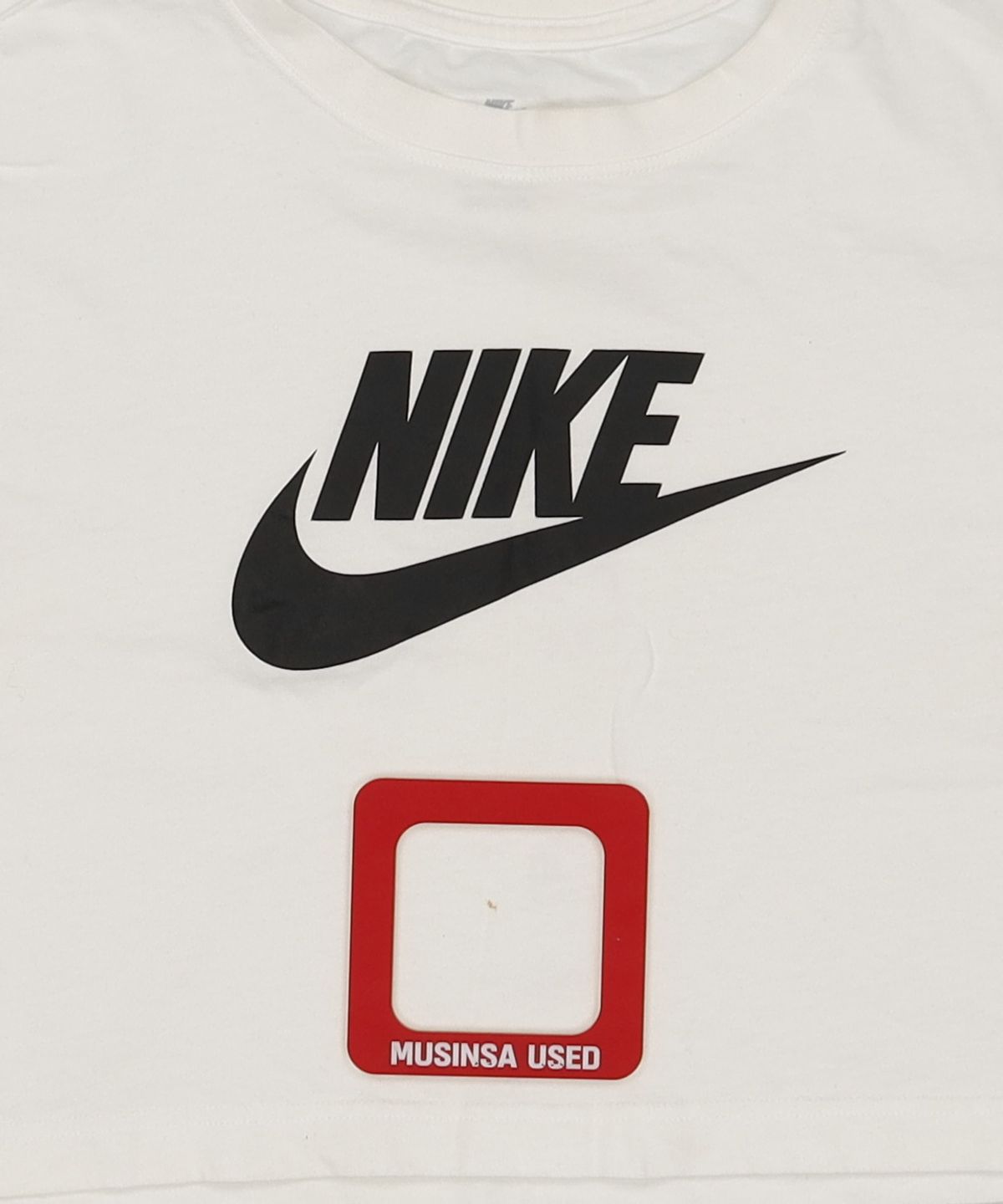 나이키(NIKE) 스포츠웨어 에센셜 크롭 티셔츠 W - 화이트:블랙 / BV6176-100 M