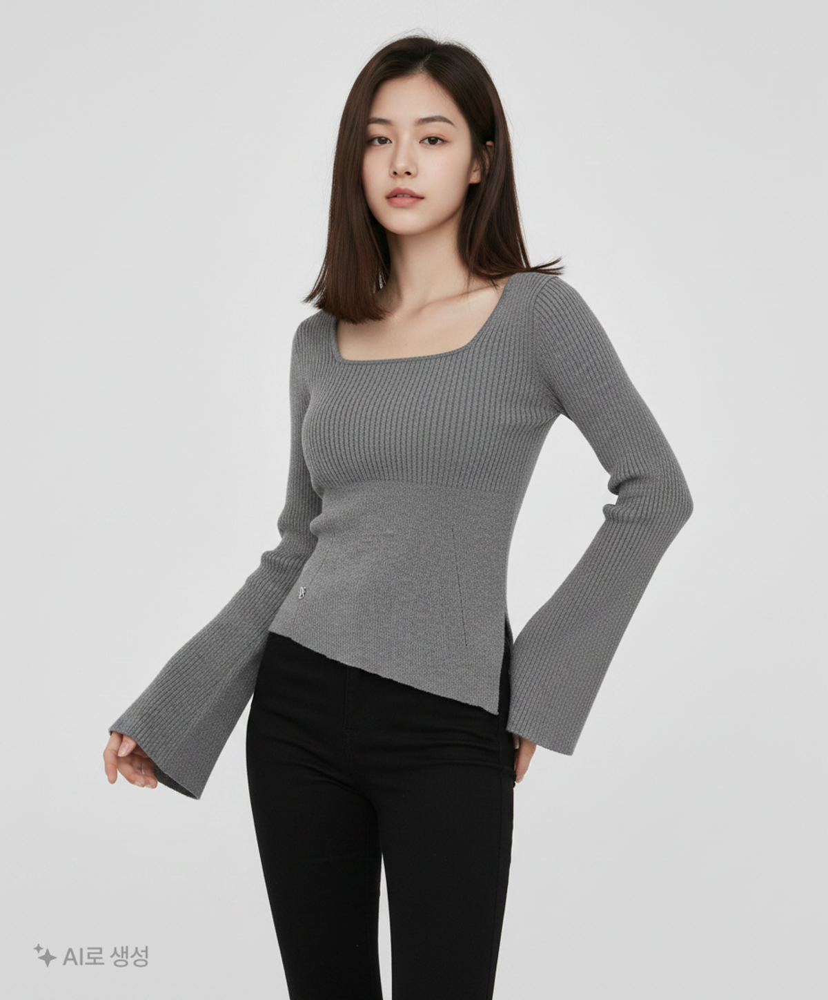 어반드레스(AVANDRESS) Abi Square-neck Knit - 3COL