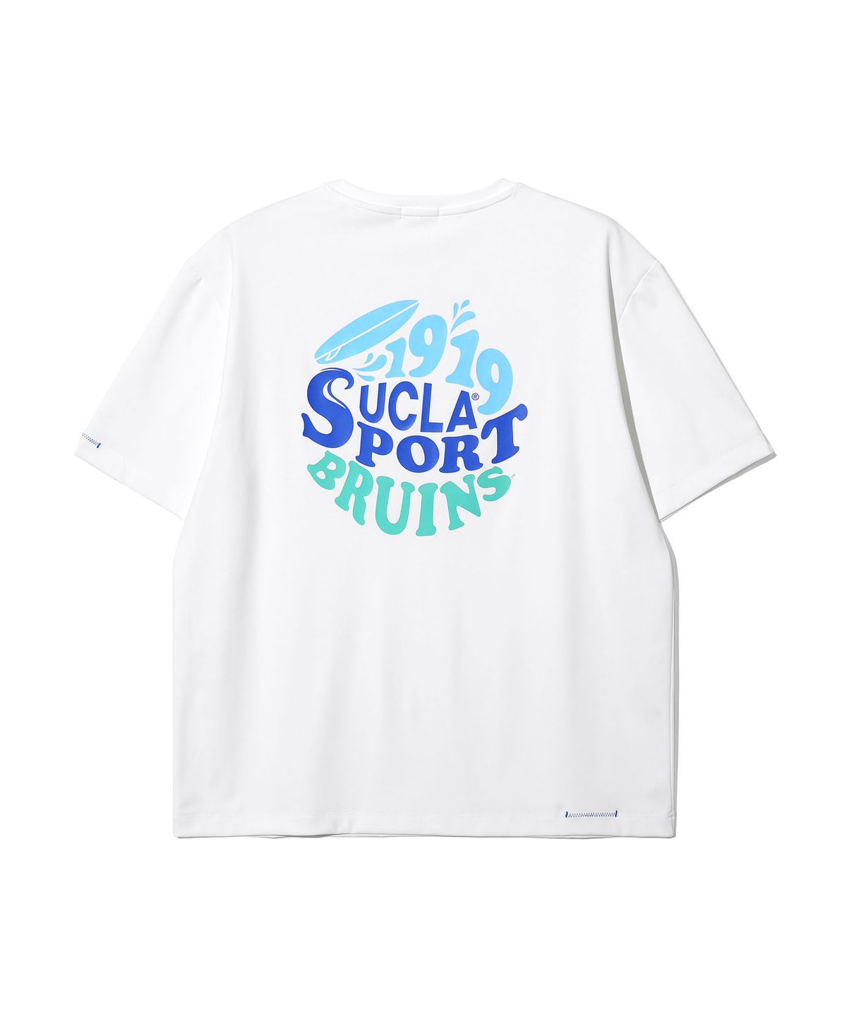 유씨엘에이(UCLA) 남녀공용 UCLA 서핑 래쉬가드 반팔티셔츠[WHITE](UCRST42)