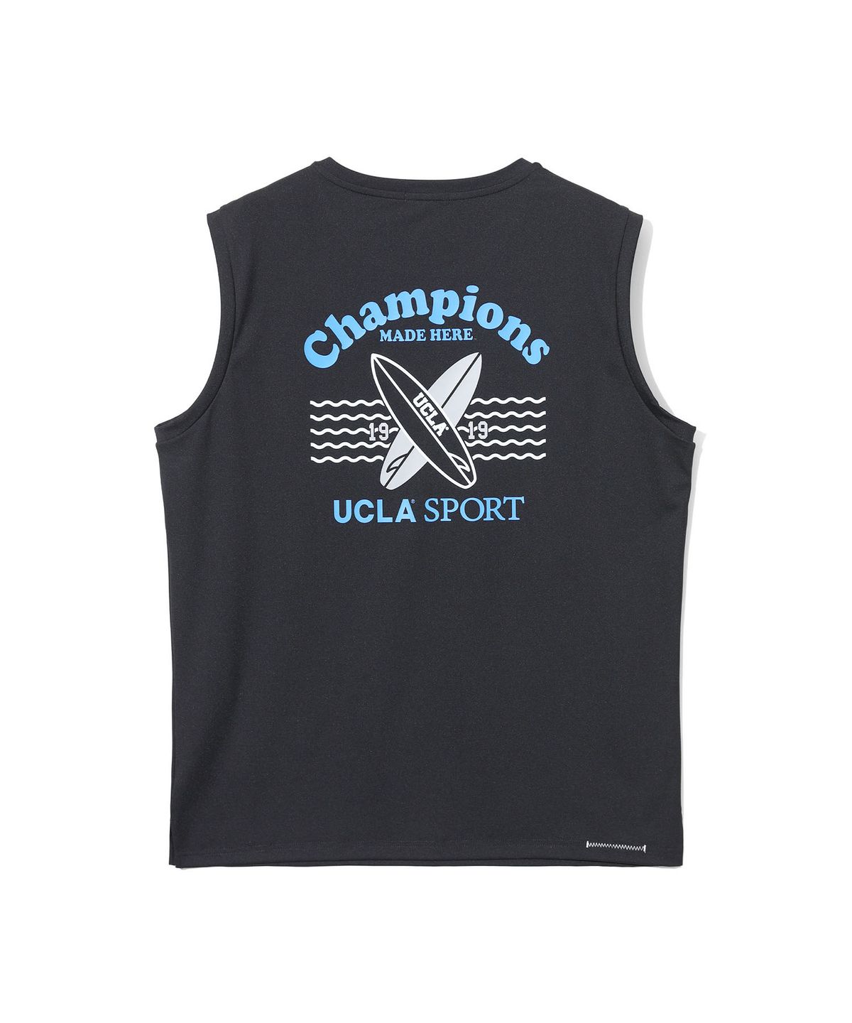 유씨엘에이(UCLA) 남성 UCLA 서핑 래쉬가드 슬리브리스[BLACK](UCRST43)