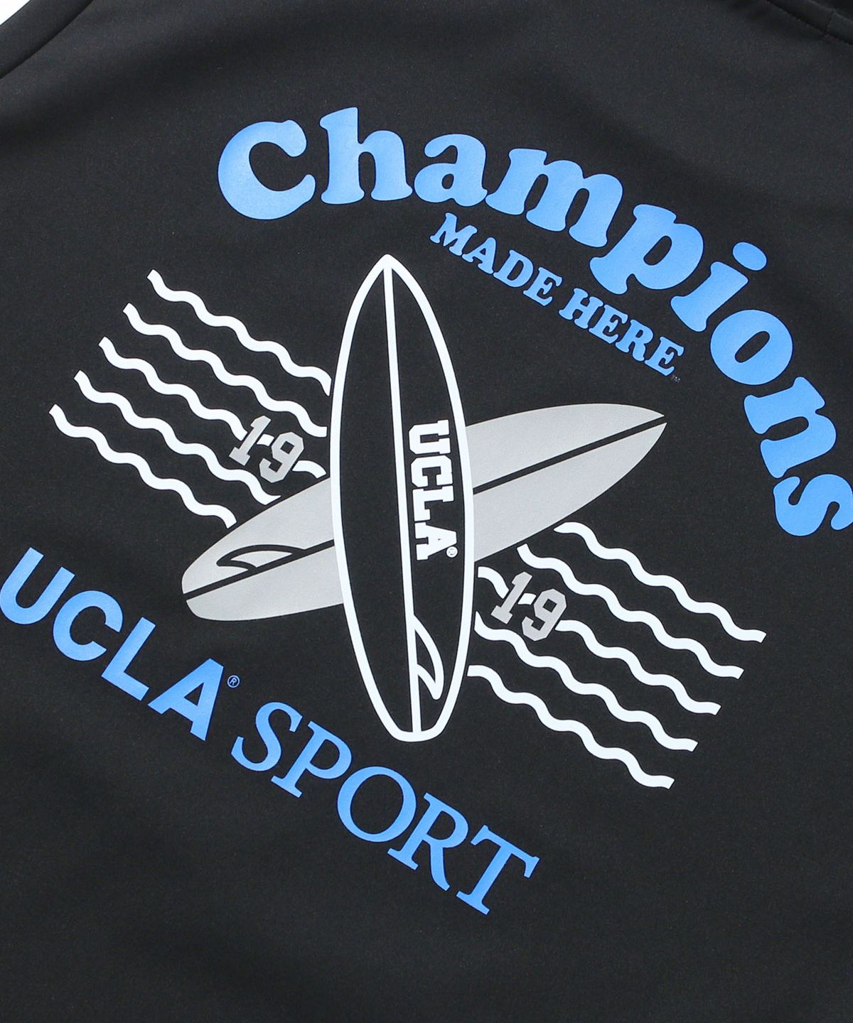 유씨엘에이(UCLA) 남성 UCLA 서핑 래쉬가드 슬리브리스[BLACK](UCRST43)