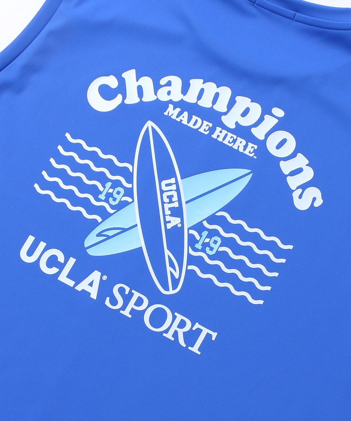 유씨엘에이(UCLA) 남성 UCLA 서핑 래쉬가드 슬리브리스[BLUE](UCRST43)