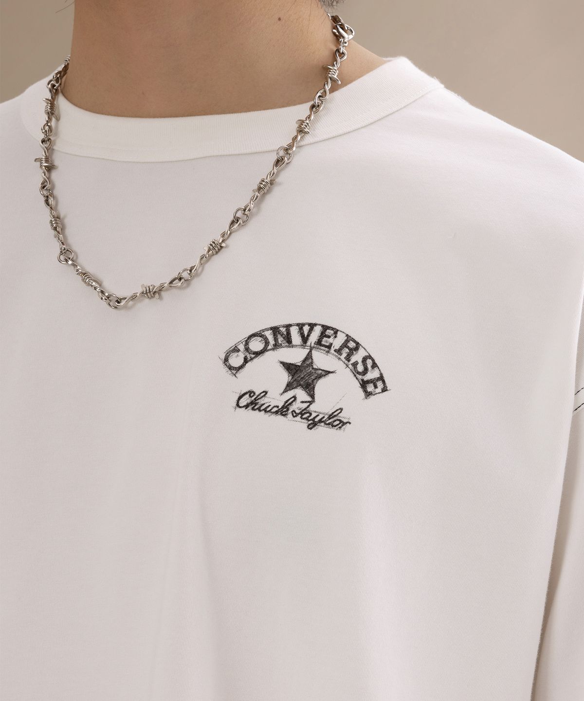 컨버스(CONVERSE) 소로나 패치 그래픽 티셔츠 화이트 UCK080-001