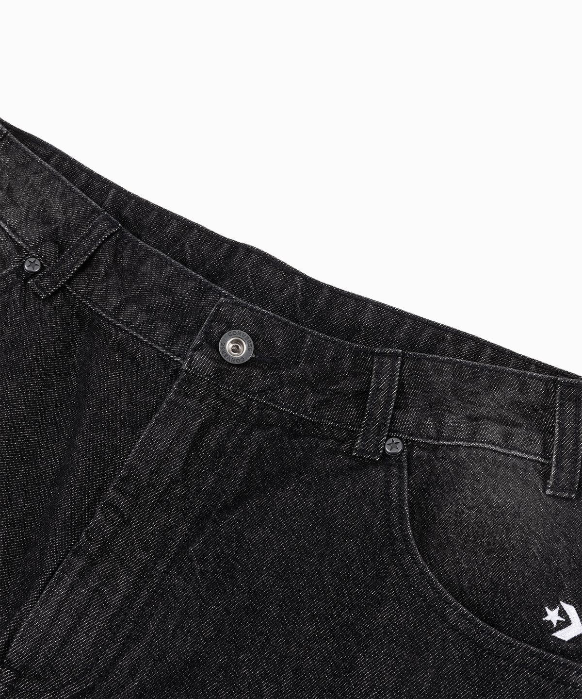 컨버스(CONVERSE) 데님 카고 쇼츠 블랙 데님 MCK085-DG0