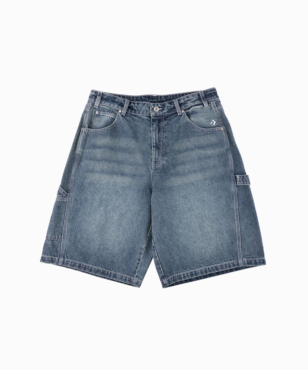 컨버스(CONVERSE) 데님 카고 쇼츠 블루 데님 MCK085-UHA