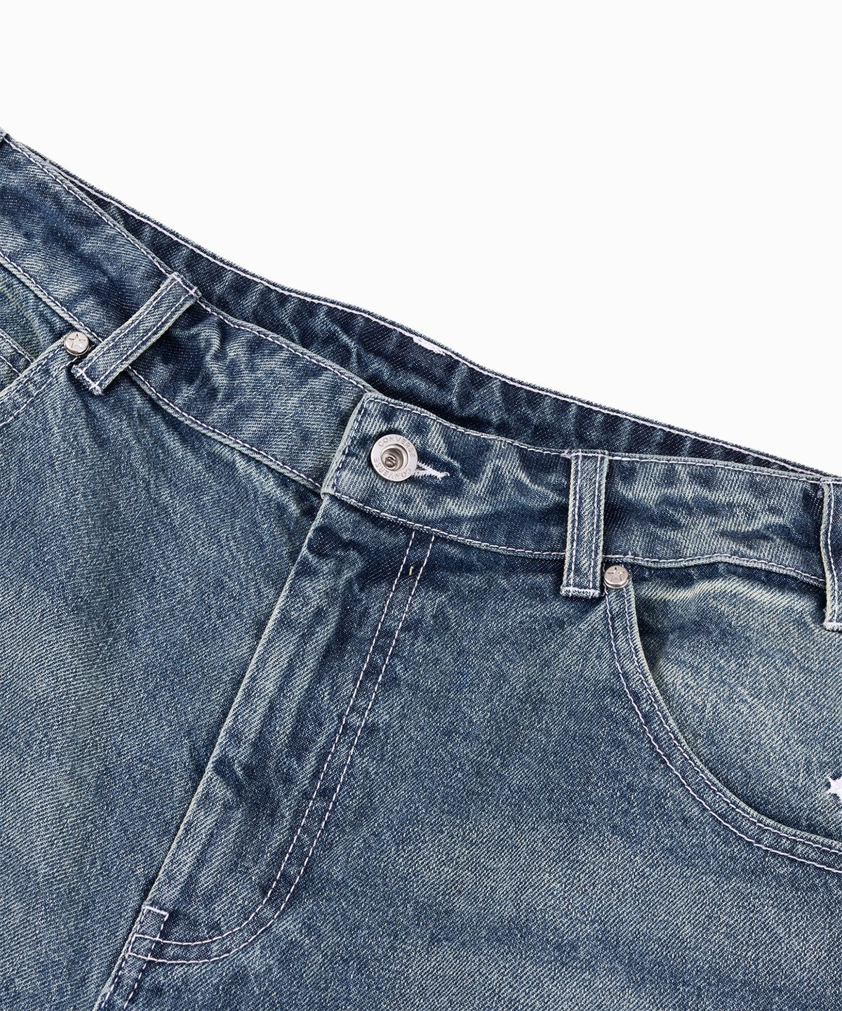 컨버스(CONVERSE) 데님 카고 쇼츠 블루 데님 MCK085-UHA
