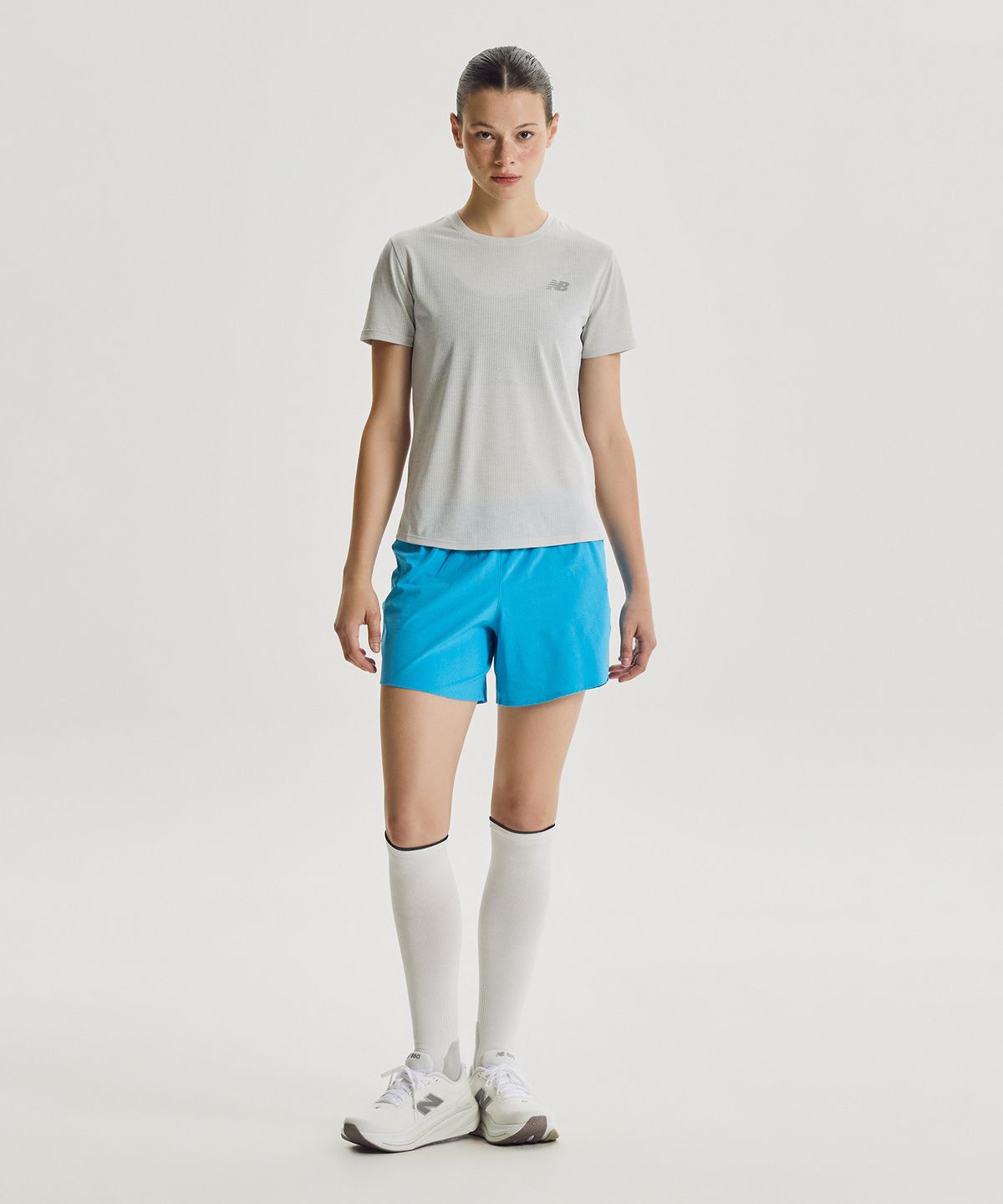 뉴발란스(NEW BALANCE) NBNEG36402 / WOMEN ATHLETIC 반팔티 (L/GRAY)
