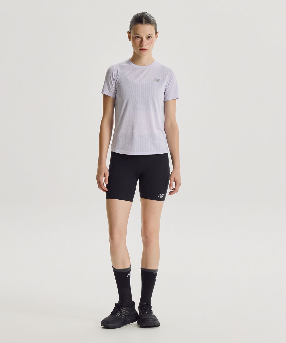 뉴발란스(NEW BALANCE) NBNEG36402 / WOMEN ATHLETIC 반팔티 (L/PURPLE)