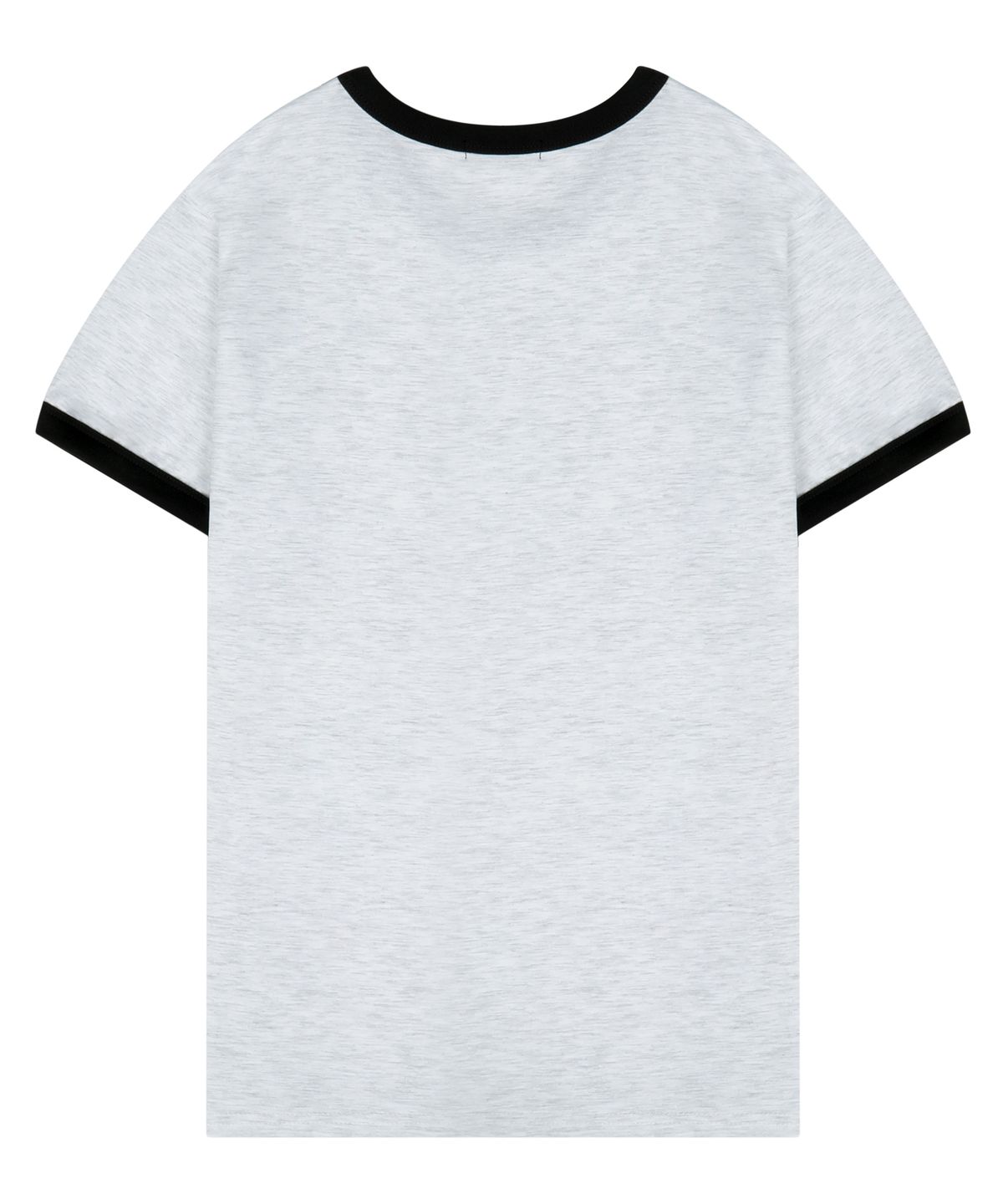 블레티(VLETI) Cotton Twinkle Lettering Contrast Detail T-Shirt (white melange)