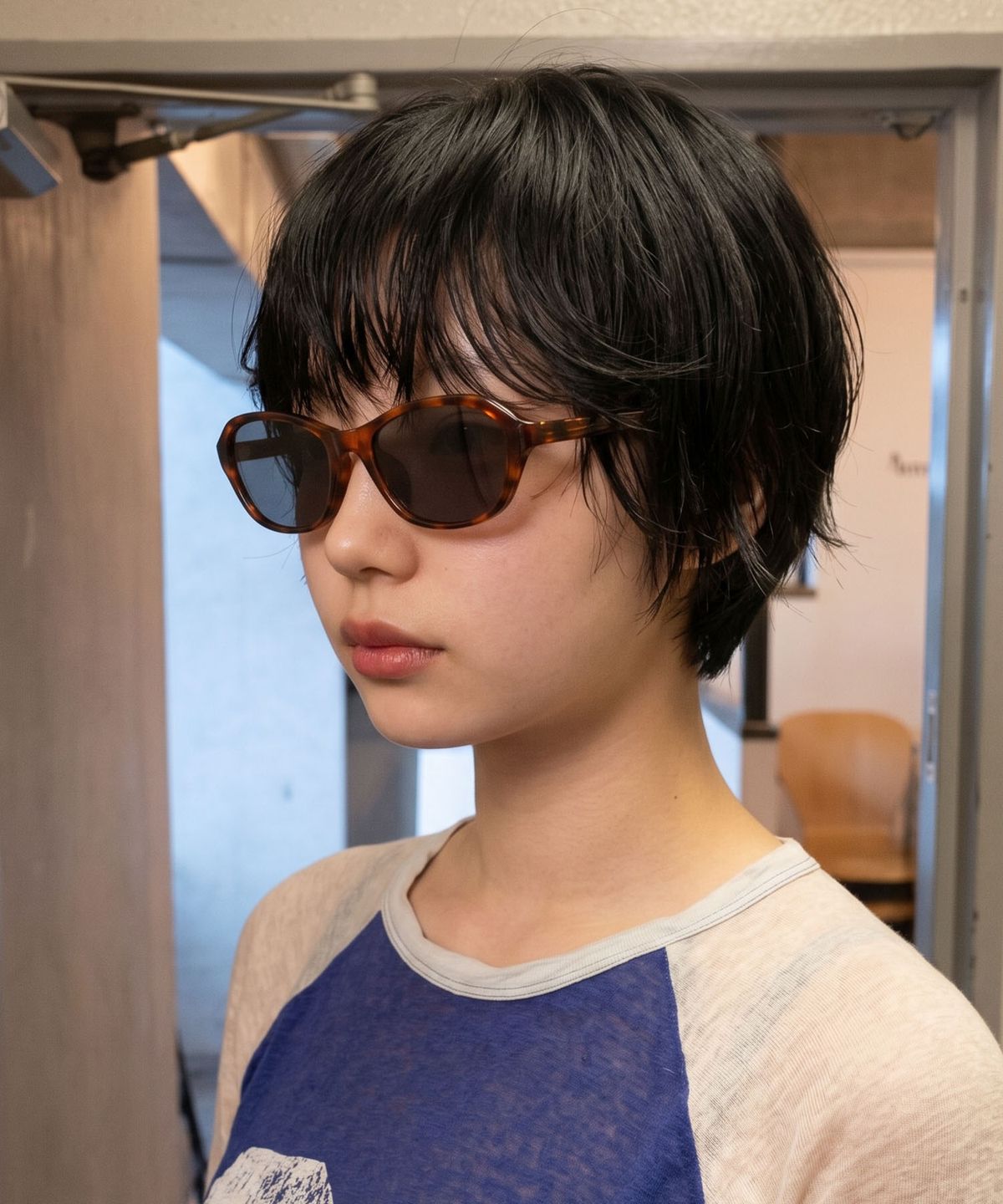 투큐브(2CUBE) Retro Cat-Eye Oval Sunglasses(Leopard)
