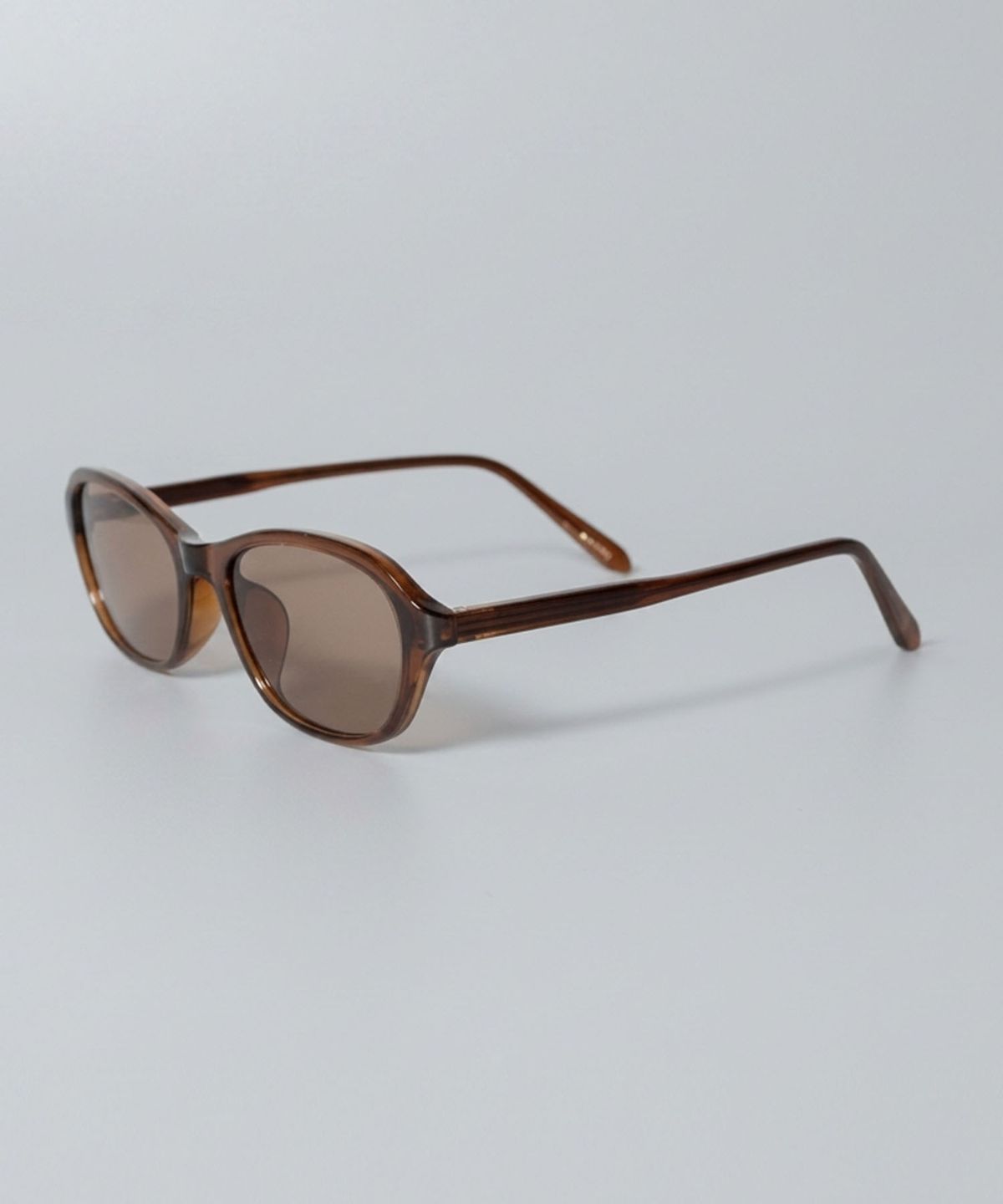 투큐브(2CUBE) Retro Cat-Eye Oval Sunglasses(Brown)