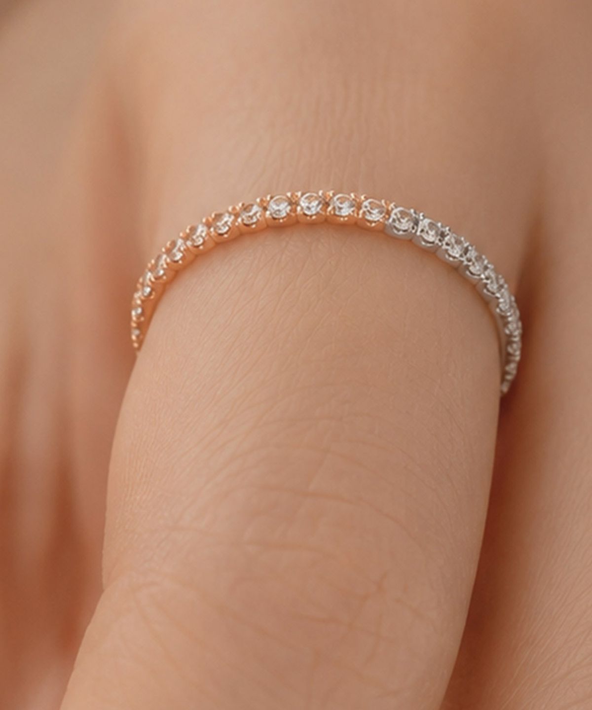 엘렌쥬얼리(HELENE JEWELRY) 14K 18K 랩 다이아몬드 1.5mm 4프롱 미스 링 금 반지