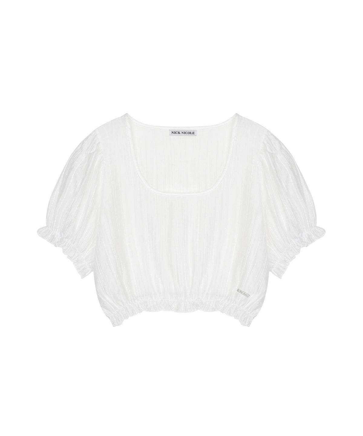 닉앤니콜(NICK&NICOLE) PIN STRIPE PUFF BLOUSE_IVORY
