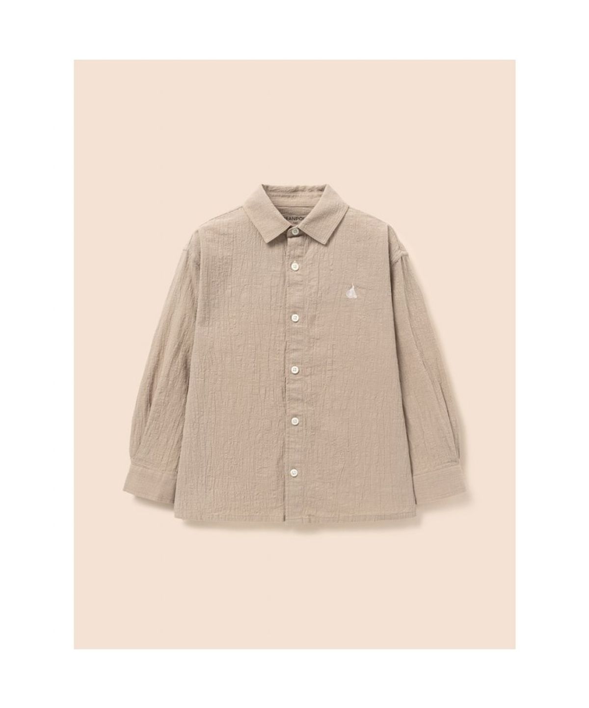 빈폴 키즈(BEANPOLE KIDS) 클래식 산들 오버핏 셔츠 - 베이지
