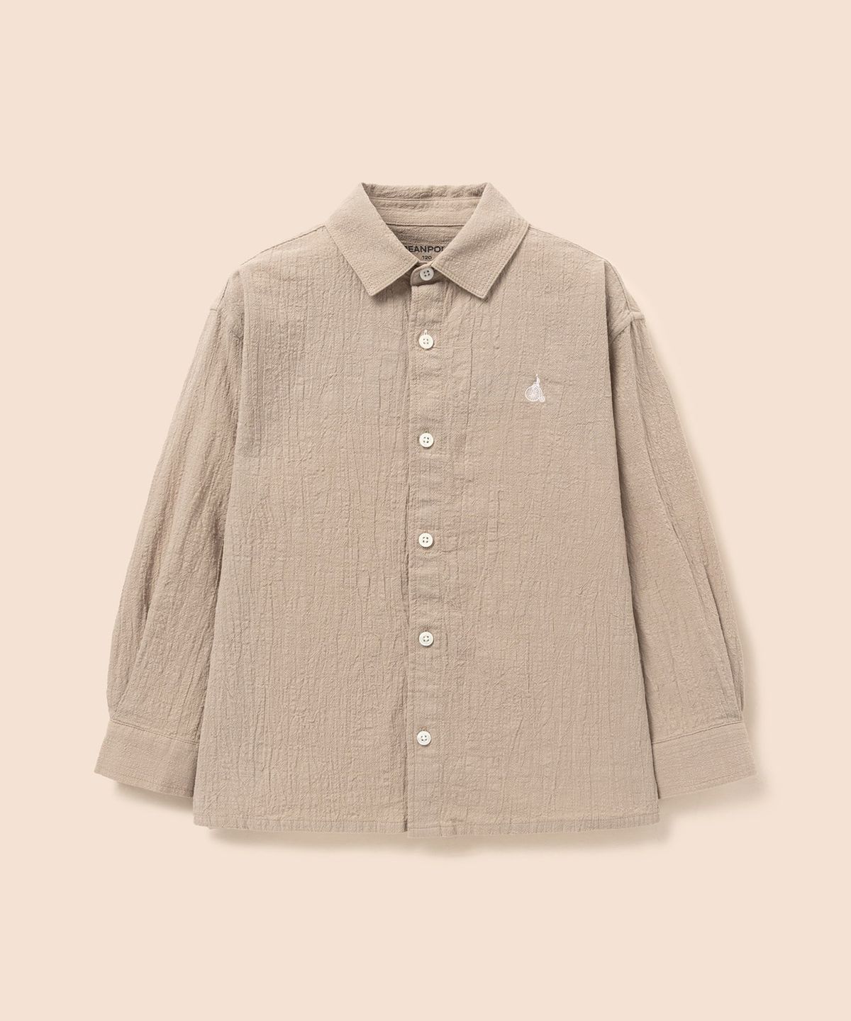 빈폴 키즈(BEANPOLE KIDS) 클래식 산들 오버핏 셔츠 - 베이지