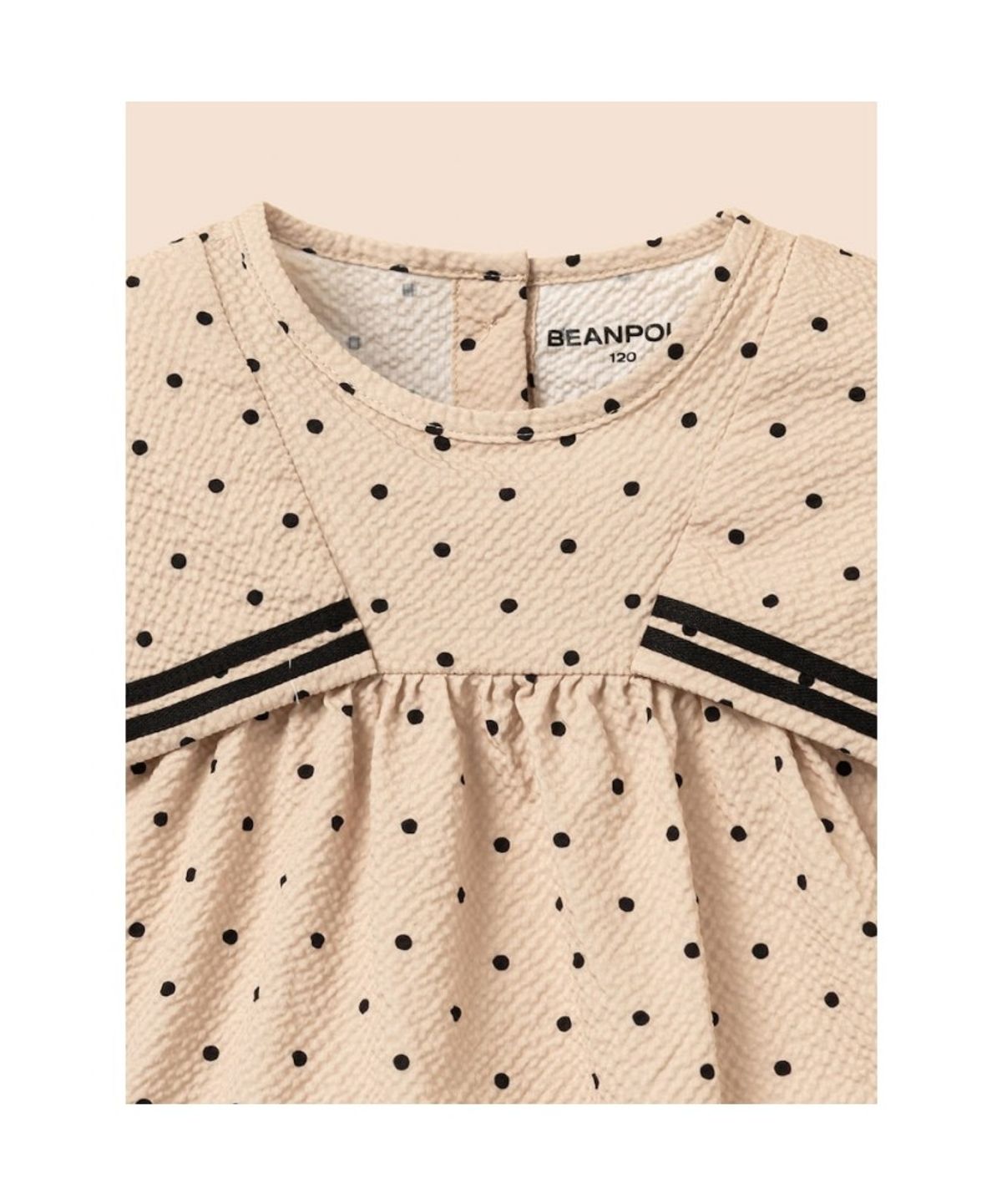 빈폴 키즈(BEANPOLE KIDS) 도트 시어서커 원피스 - 베이지