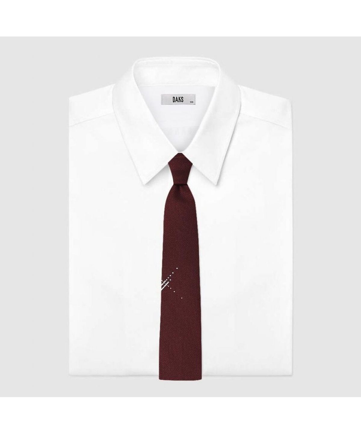 닥스셔츠(DAKS SHIRTS) 실크혼방 큐빅 원포인트 넥타이 레드_DMF1ACF1205R2
