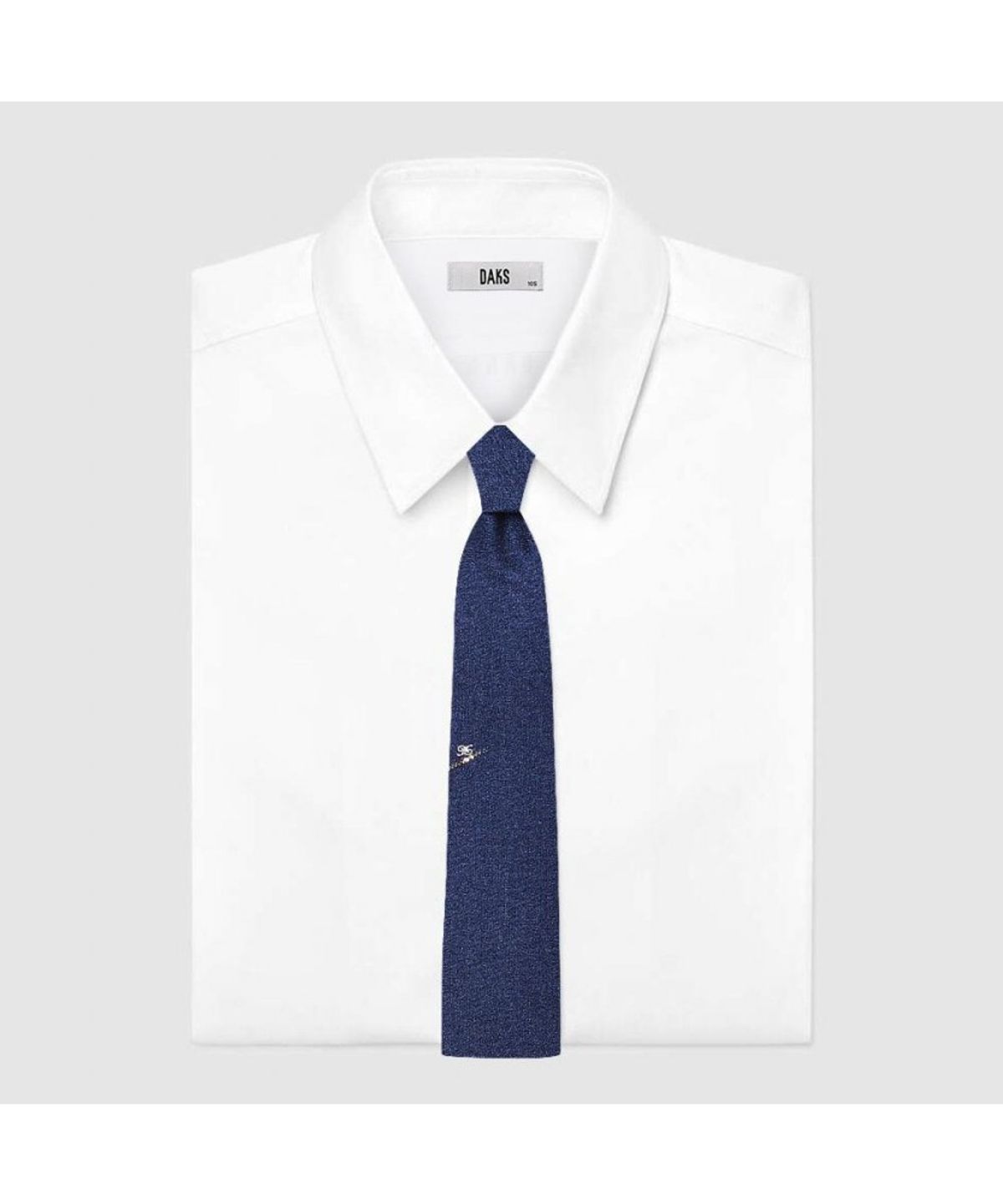 닥스셔츠(DAKS SHIRTS) 실크혼방 큐빅 원포인트 넥타이 네이비_DMF1ACF1206N1