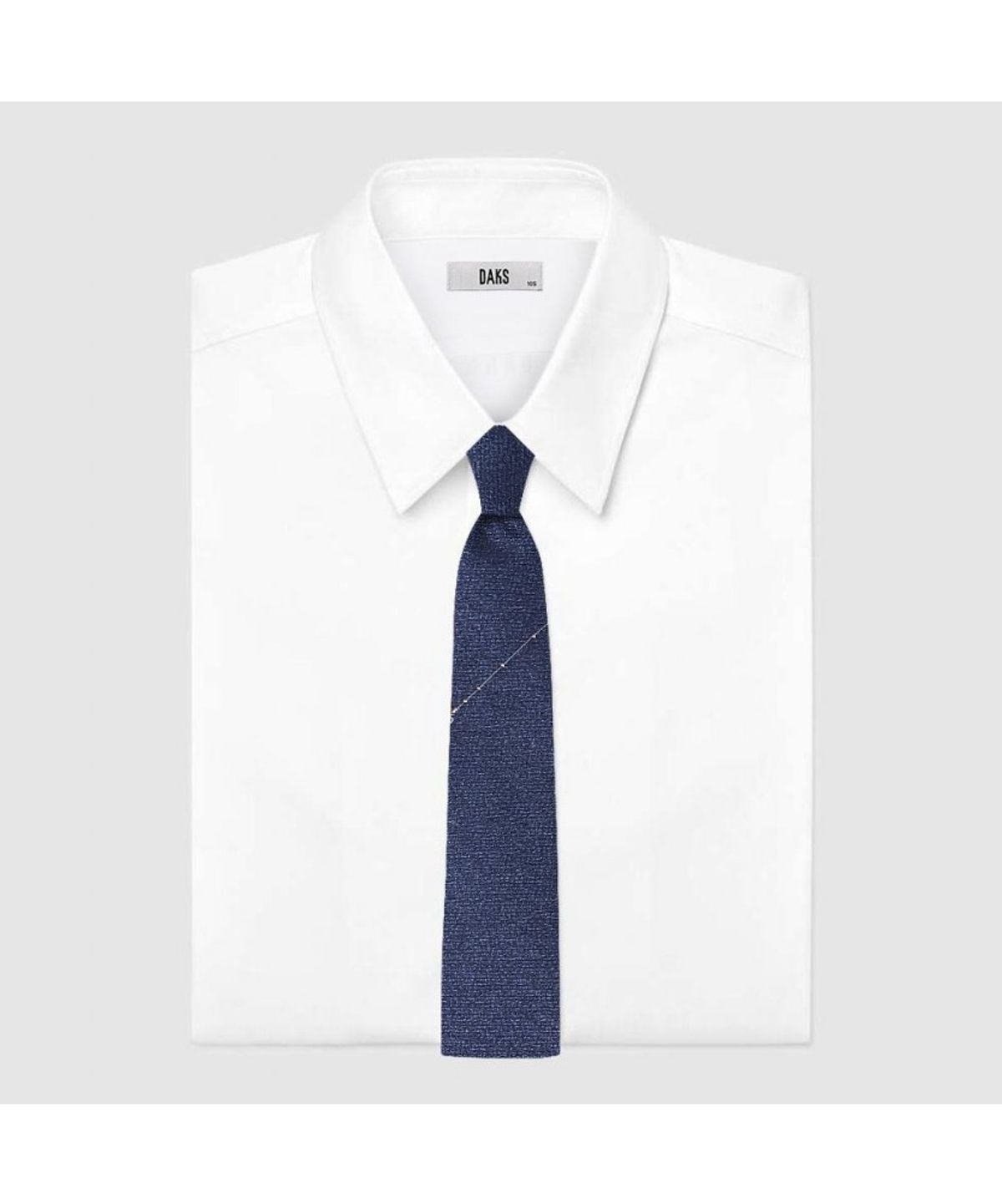 닥스셔츠(DAKS SHIRTS) 실크혼방 큐빅 원포인트 넥타이 네이비_DMF1ACF1207N1