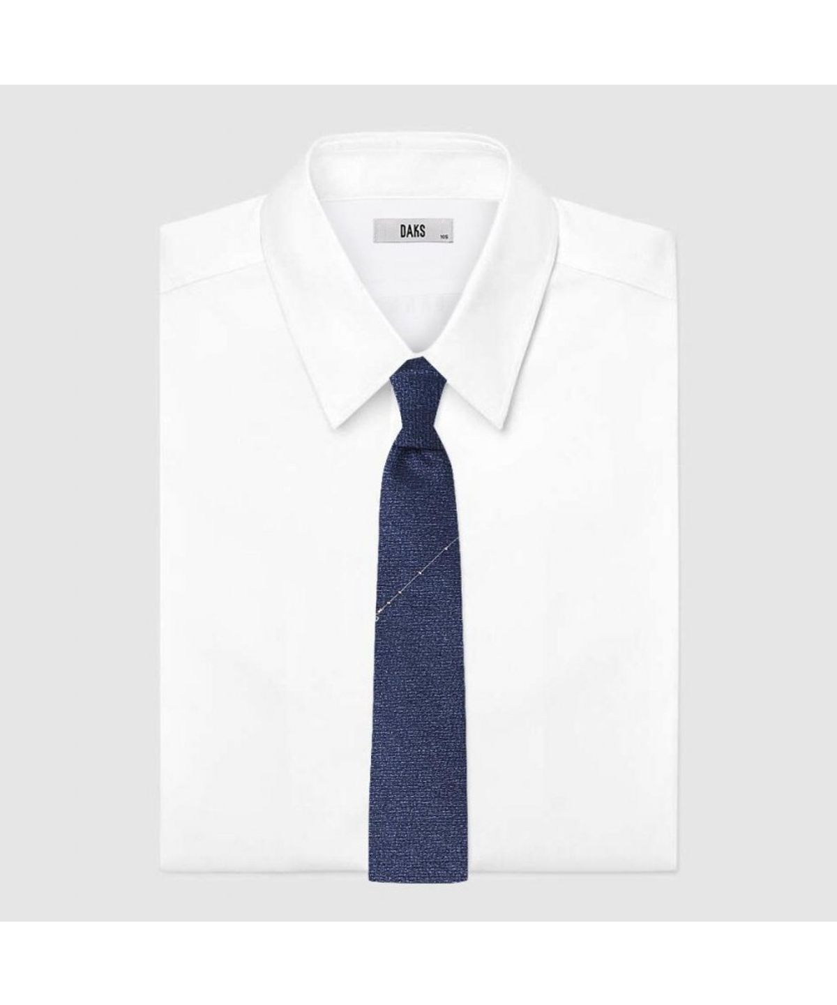 닥스셔츠(DAKS SHIRTS) 실크혼방 큐빅 원포인트 넥타이 네이비_DMF1ACF1208N1