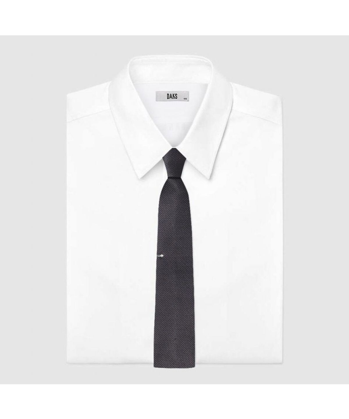 닥스셔츠(DAKS SHIRTS) 실크100 큐빅 슬림 넥타이 그레이_DMF1ACF1216G1