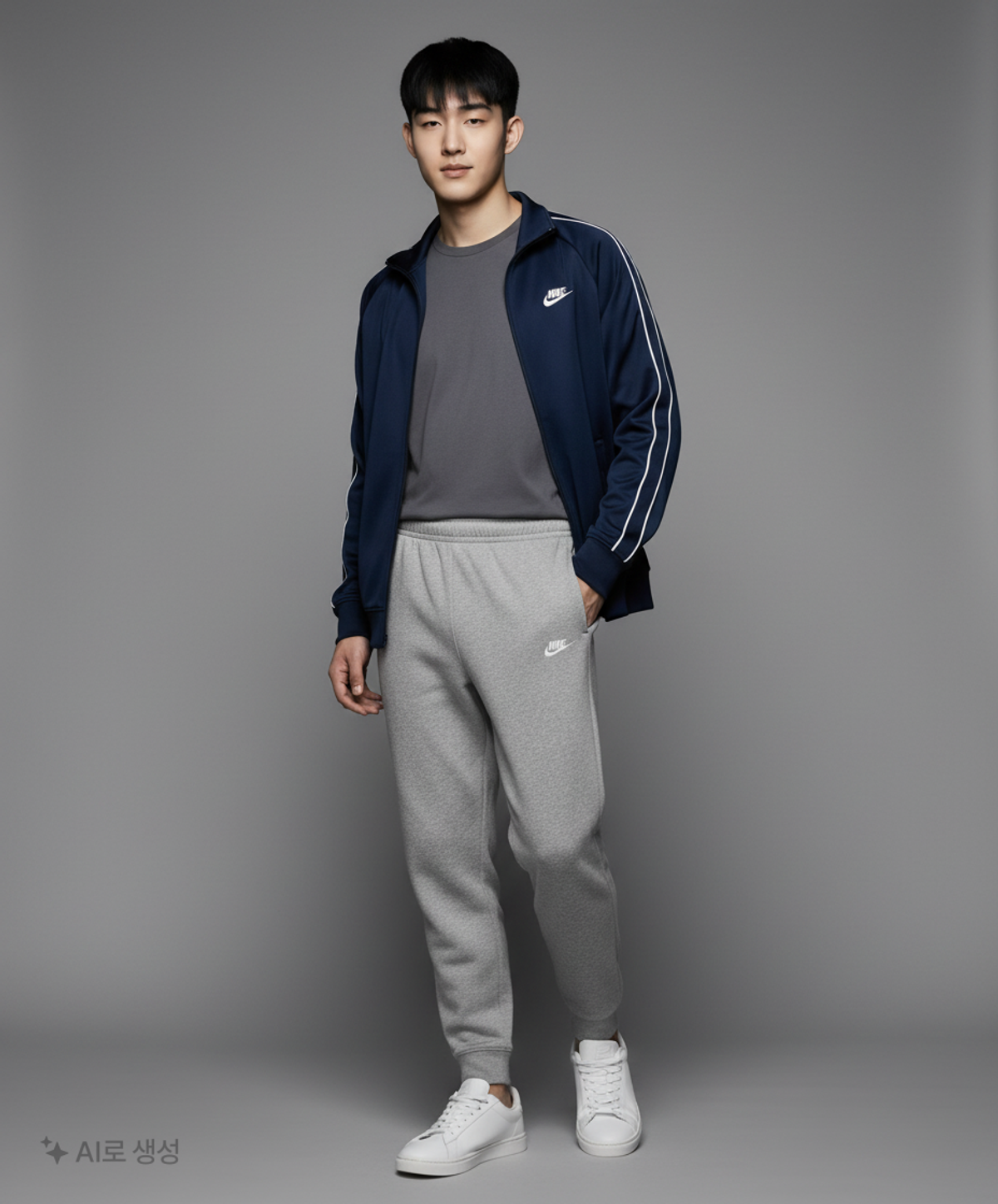 나이키(NIKE) 스포츠웨어 클럽 플리스 팬츠 M - 다크 그레이 헤더:매트 실버:화이트 / BV2708-063 M