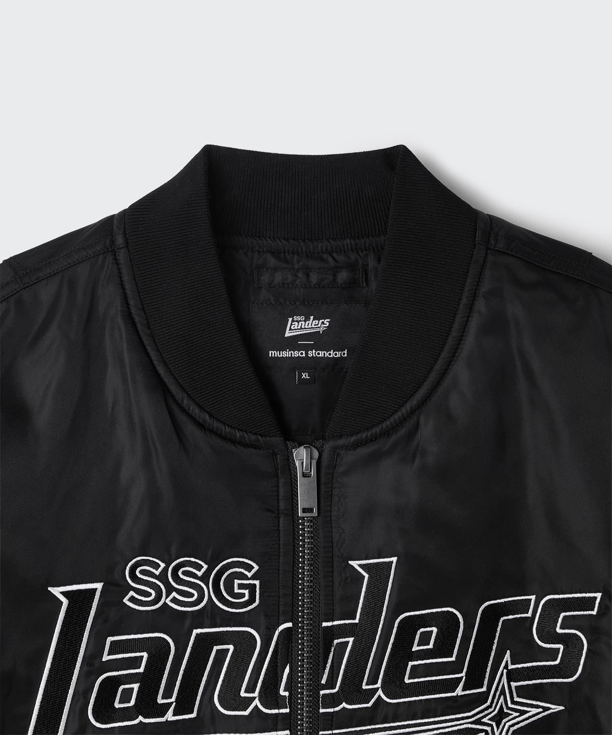무신사 스탠다드(MUSINSA STANDARD) [SSG랜더스 컬래버] MA-1 보머 재킷 [블랙]