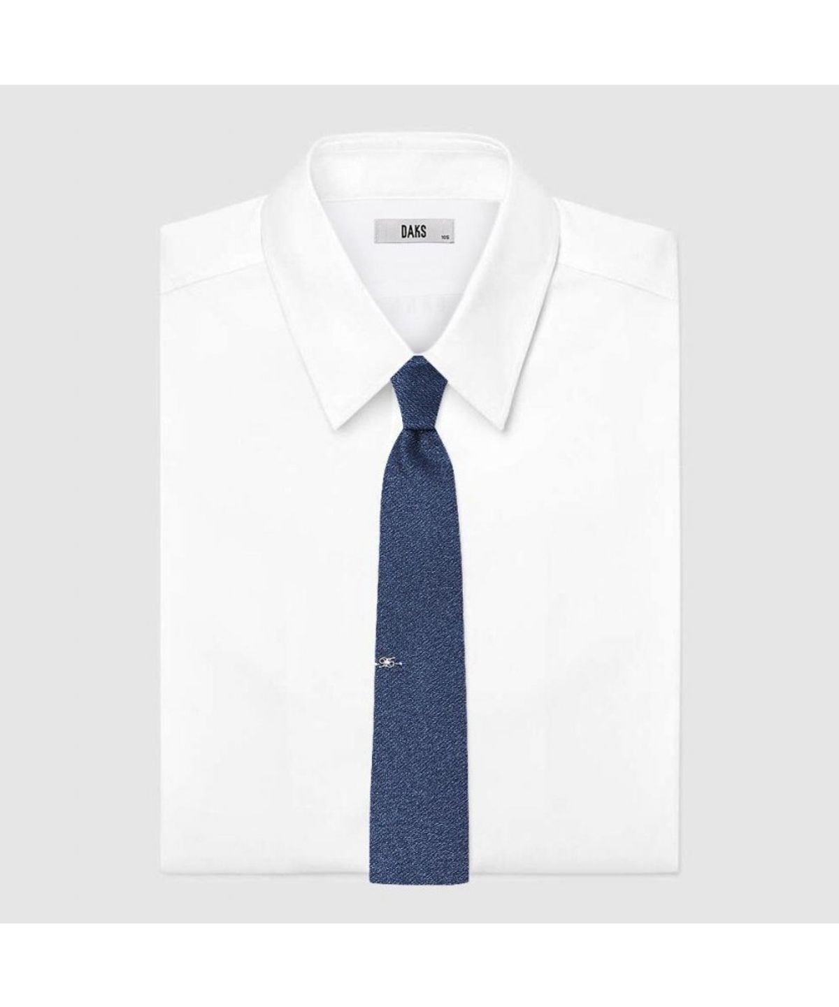 닥스셔츠(DAKS SHIRTS) 실크혼방 큐빅 원포인트 넥타이 네이비_DMF1ACF1203N1