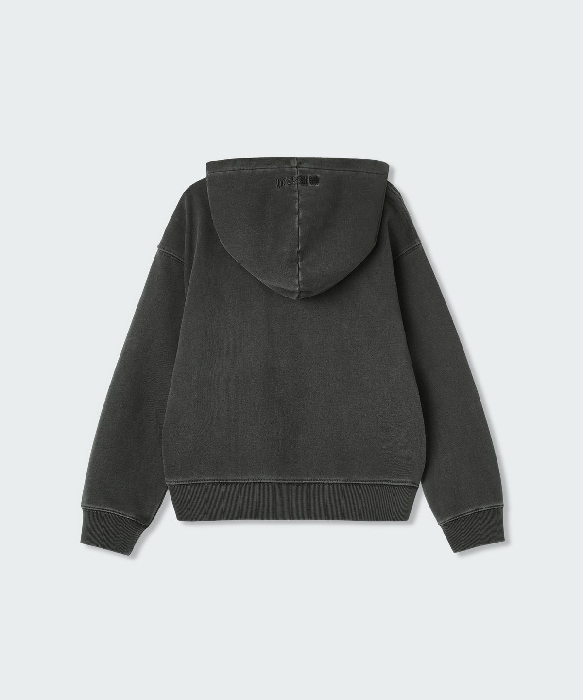 무신사 스탠다드 키즈(MUSINSA STANDARD KIDS) [SSG랜더스 컬래버] 피그먼트 다이드 후디드 스웨트 집업 [차콜 그레이]