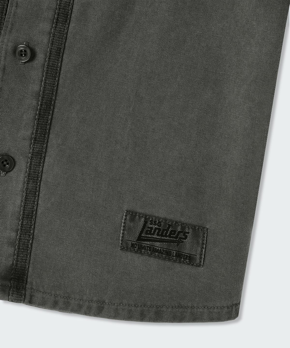 무신사 스탠다드 키즈(MUSINSA STANDARD KIDS) [SSG랜더스 컬래버] 피그먼트 다이드 베이스볼 셔츠 [차콜 그레이]