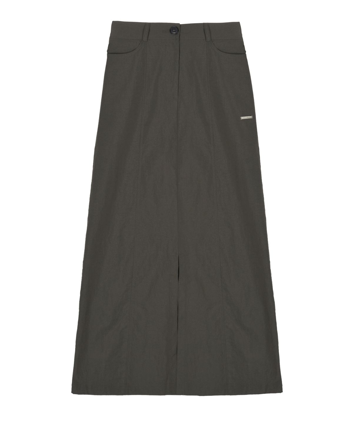 닉앤니콜(NICK&NICOLE) PANEL LONG SKIRT_CHARCOAL