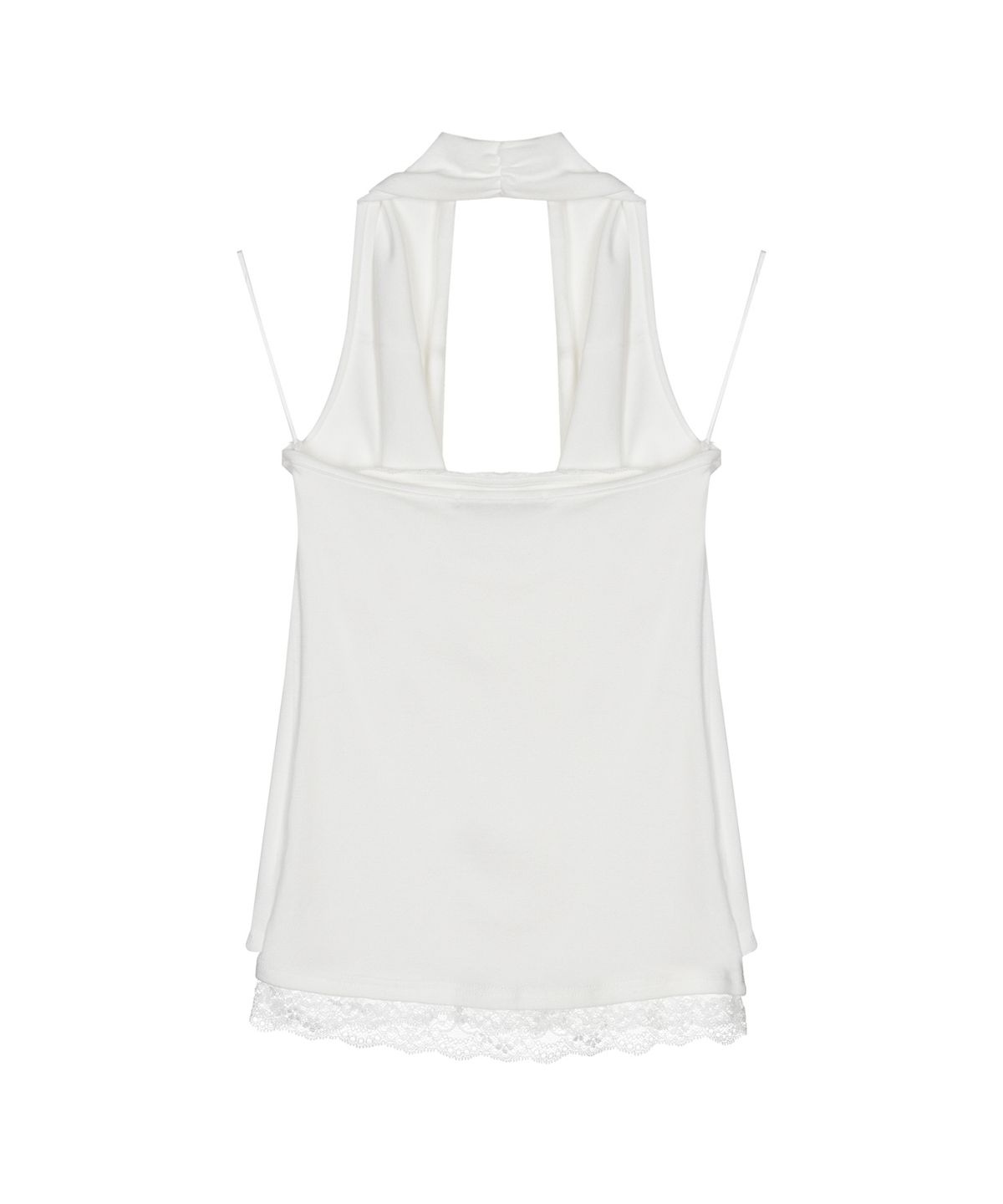 닉앤니콜(NICK&NICOLE) LAYERD DRAPE HALTER TOP_IVORY