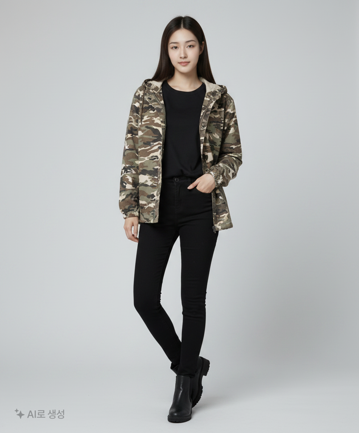 엠버잭(AMBERJACK) 카모플라주 후디(베이지) FREE