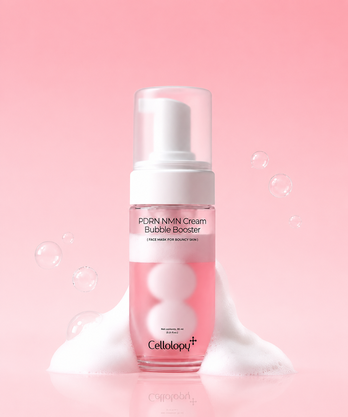 셀올로지(CELLOLOGY) PDRN NMN 크림 버블 부스터 95ml / 탄력 광채 속광 화잘먹 버블팩
