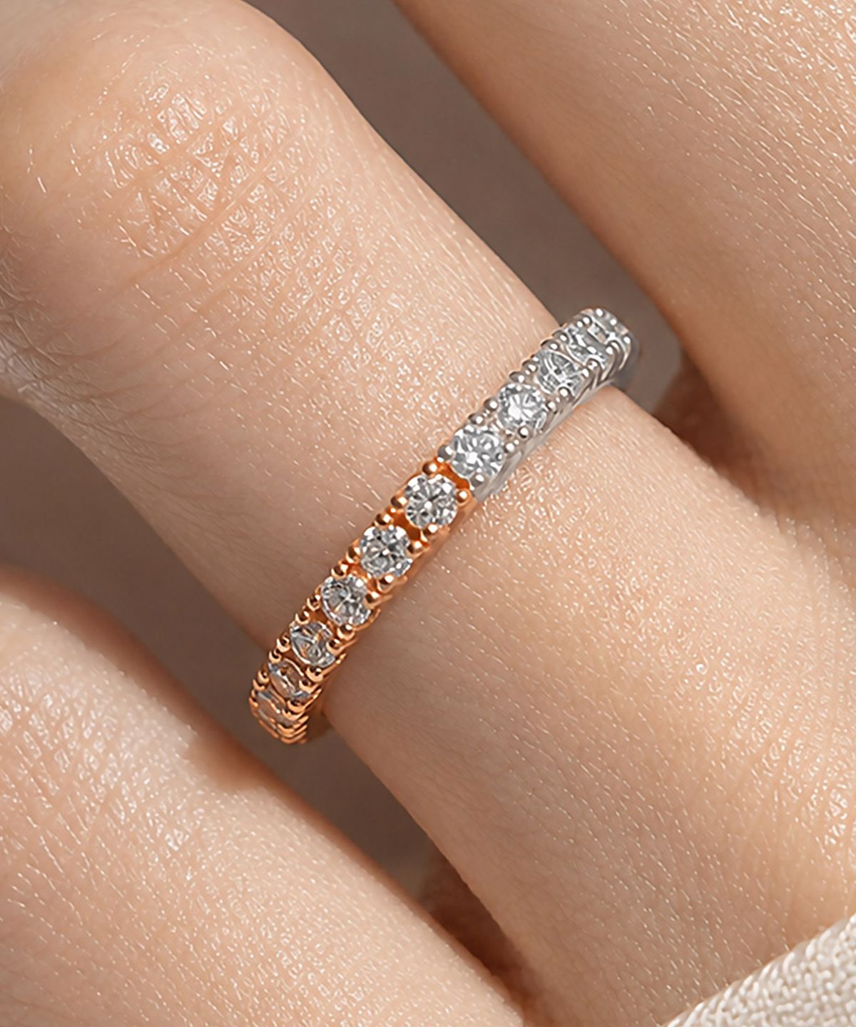 엘렌쥬얼리(HELENE JEWELRY) 14K 18K 랩 다이아몬드 2mm 4프롱 미스 링 금 반지