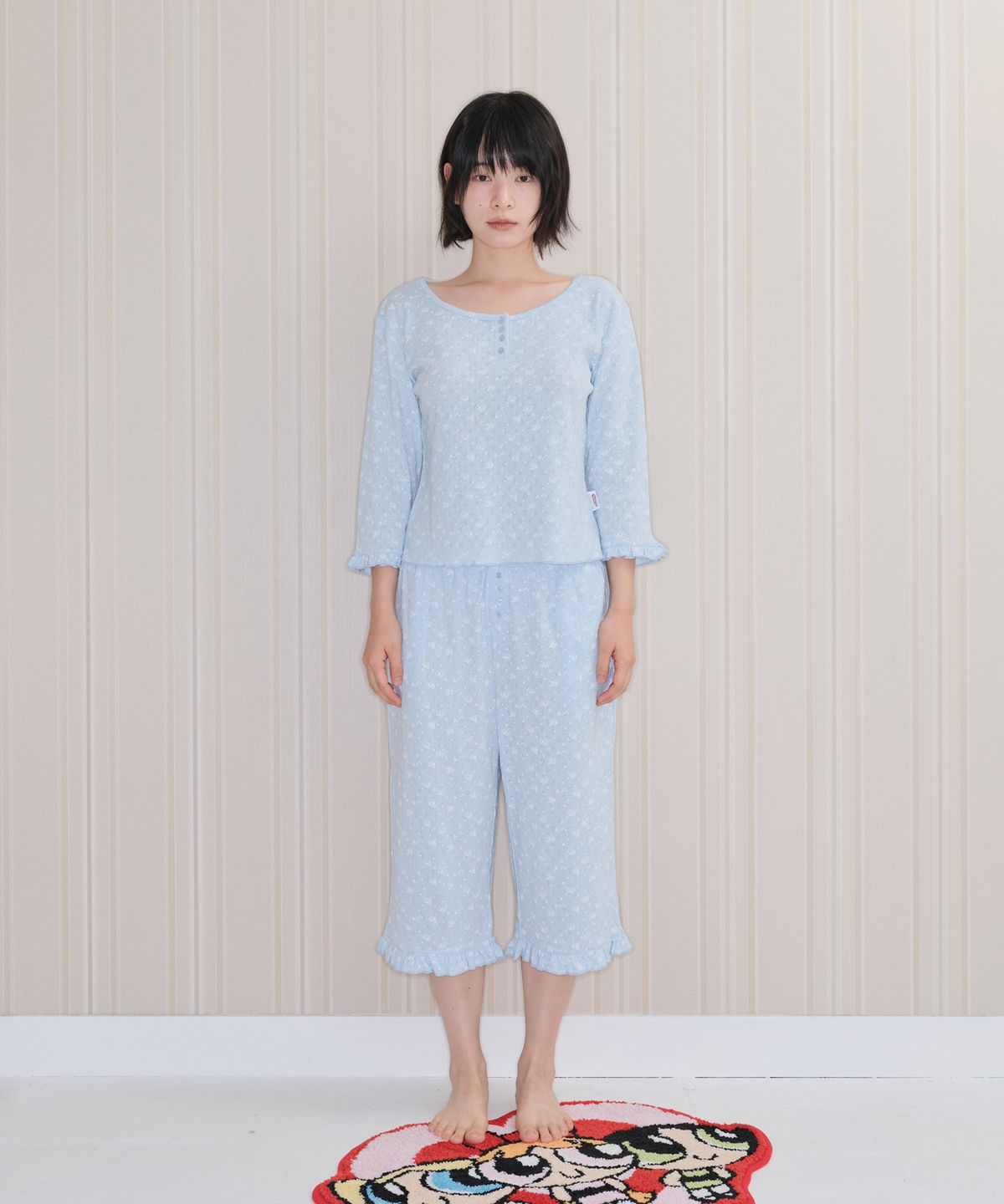아메스 월드와이드(AMES-WORLDWIDE) PPG TWINKLE PAJAMA SET-UP SKY BLUE