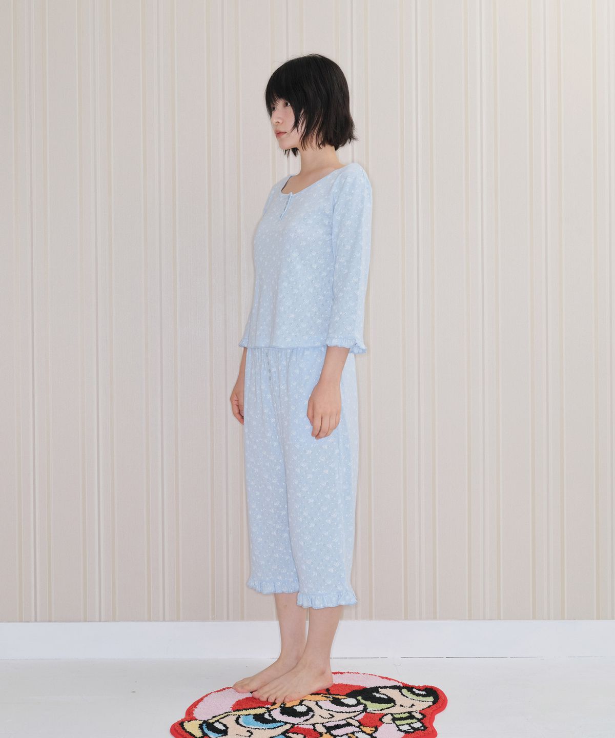 아메스 월드와이드(AMES-WORLDWIDE) PPG TWINKLE PAJAMA SET-UP SKY BLUE