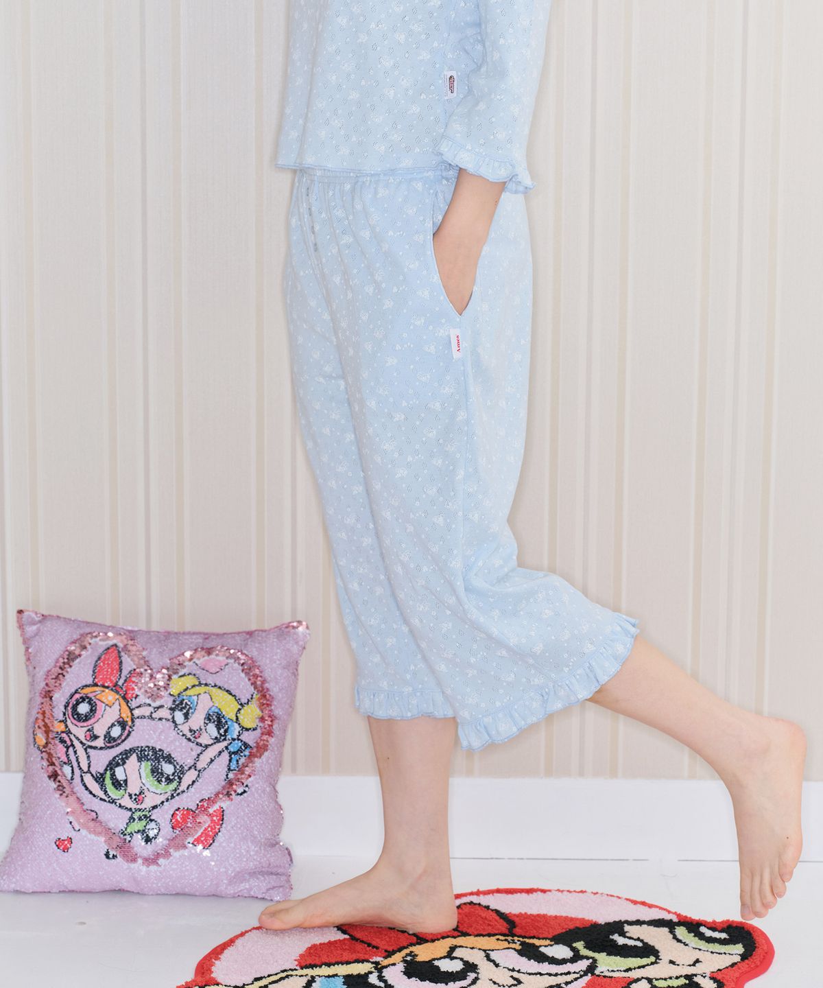 아메스 월드와이드(AMES-WORLDWIDE) PPG TWINKLE PAJAMA SET-UP SKY BLUE