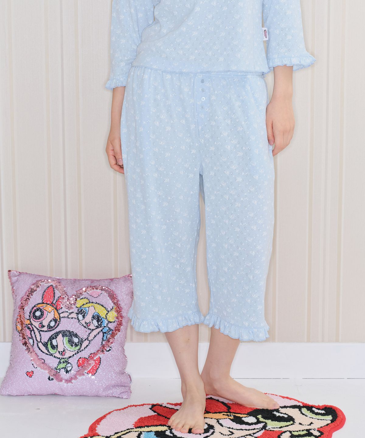 아메스 월드와이드(AMES-WORLDWIDE) PPG TWINKLE PAJAMA SET-UP SKY BLUE