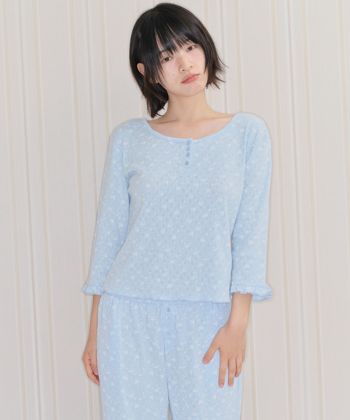 아메스 월드와이드(AMES-WORLDWIDE) PPG TWINKLE PAJAMA SET-UP SKY BLUE